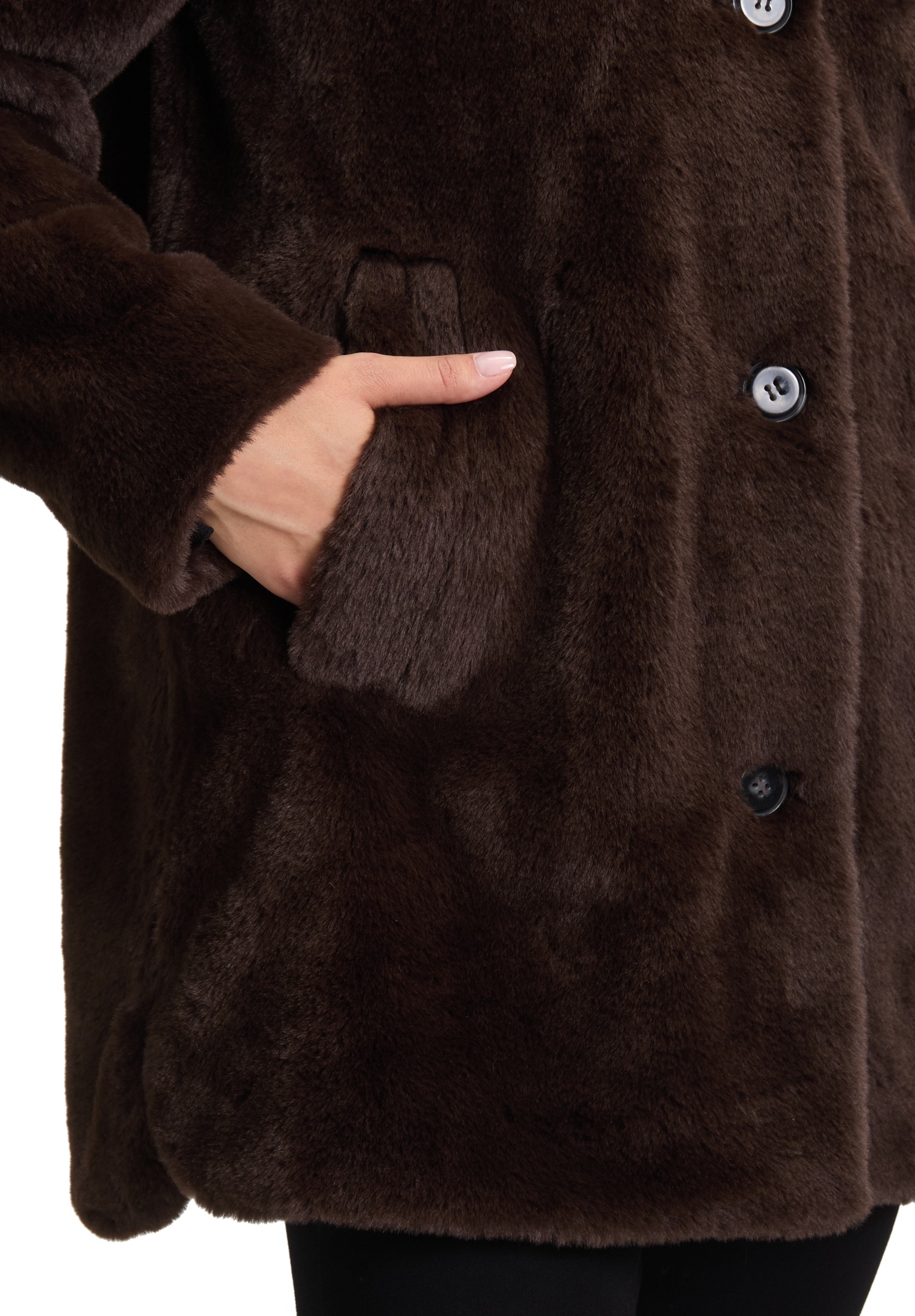 Betty Barclay Plüschjacke »Plüschjacke mit Kapuze«