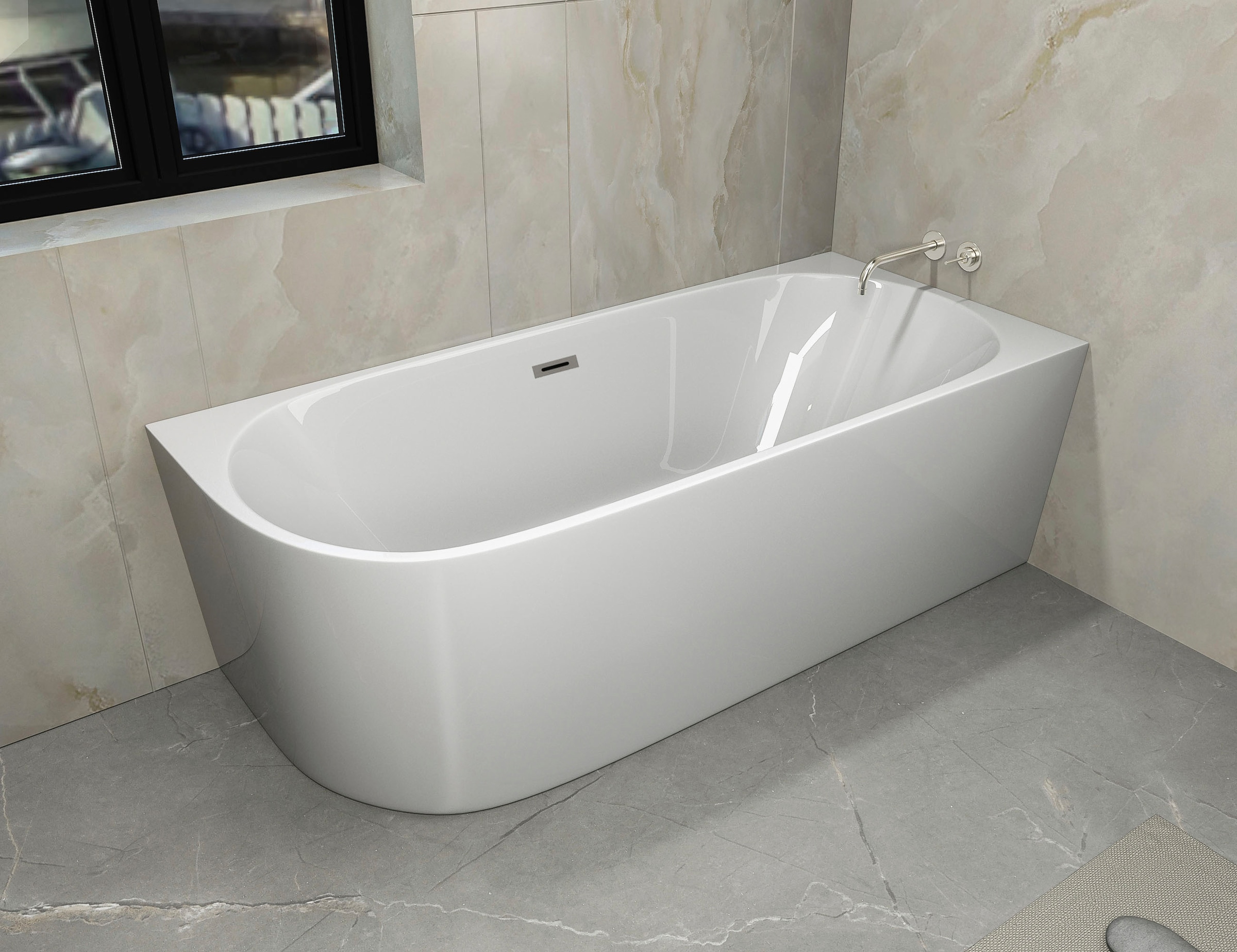 Sanotechnik Badewanne »PORTO«, 170x75x56 cm kaufen bei OTTO | Möbelfüße