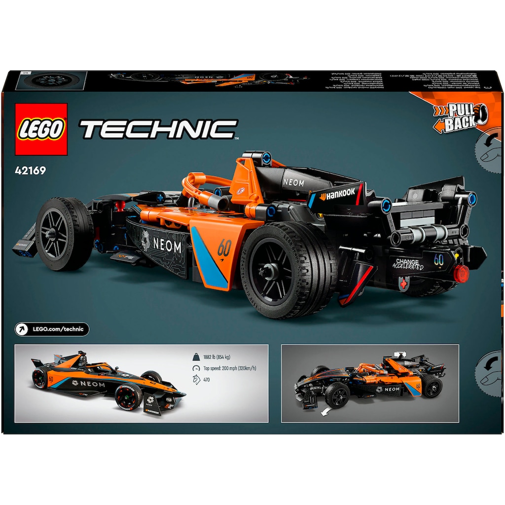 LEGO® Konstruktionsspielsteine »NEOM McLaren Formula E Race Car (42169), LEGO® Technic«, (452 St.)