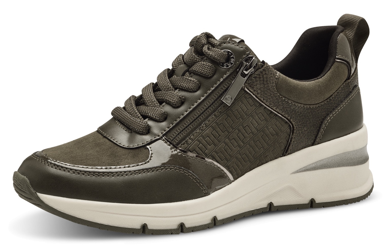 Tamaris Keilsneaker, Freizeitschuh, Halbschuh, Schnürschuh mit Außenreißverschluss