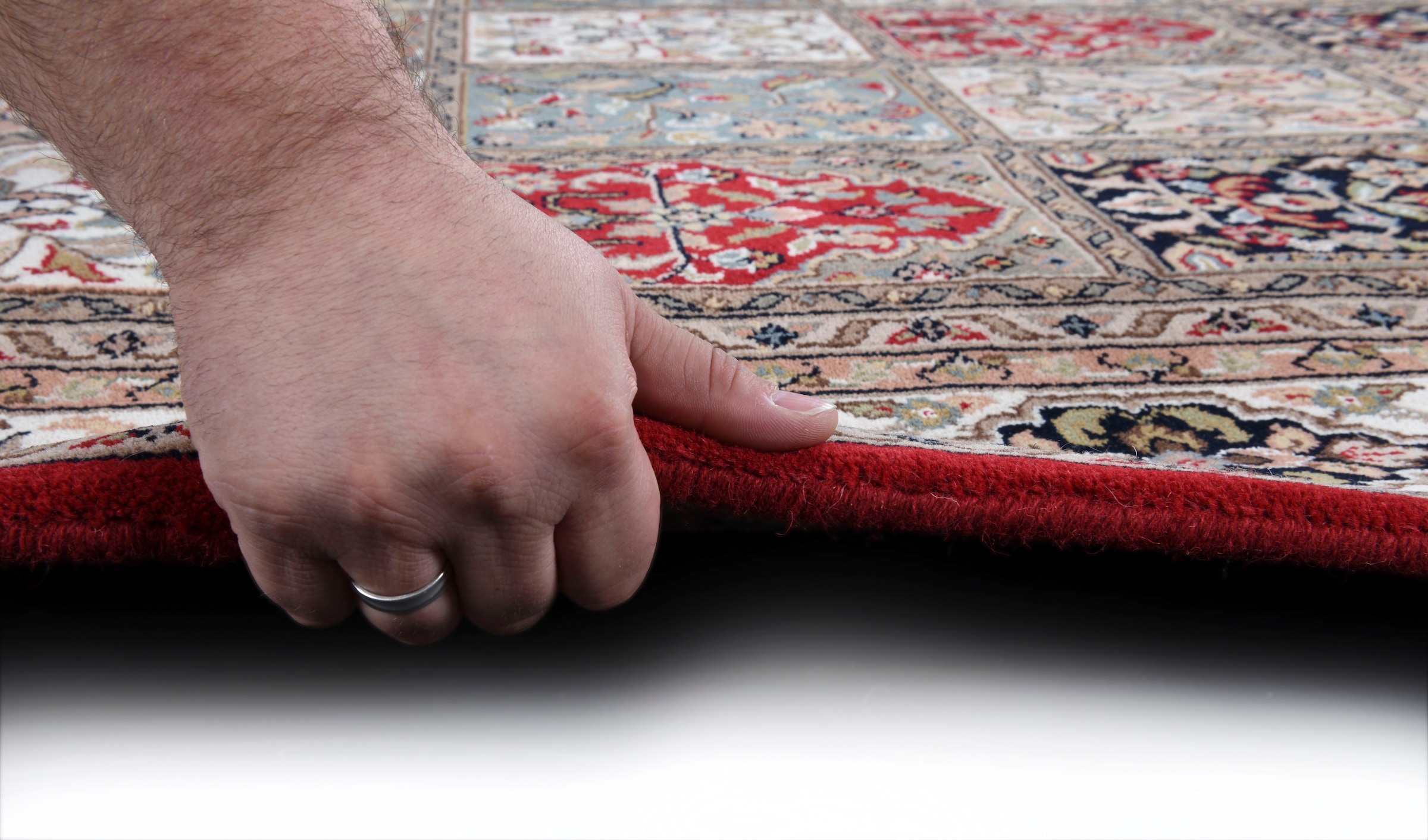 THEKO Orientteppich »Benares Bachtiari«, rechteckig, 12 mm Höhe, reine Wolle, handgeknüpft, mit Fransen