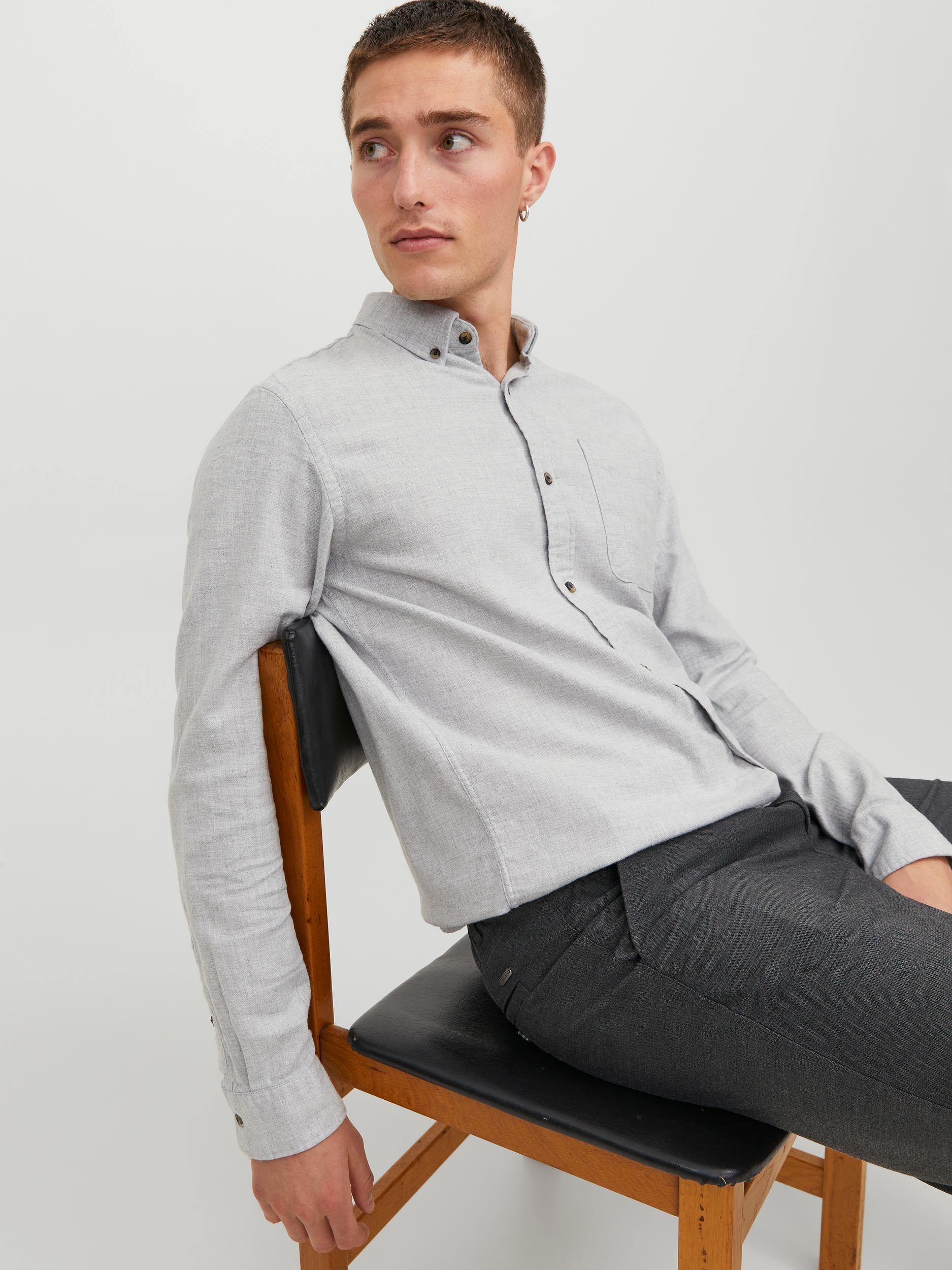 Jack & Jones Langarmhemd »JJECLASSIC MELANGE SHIRT LS SN«