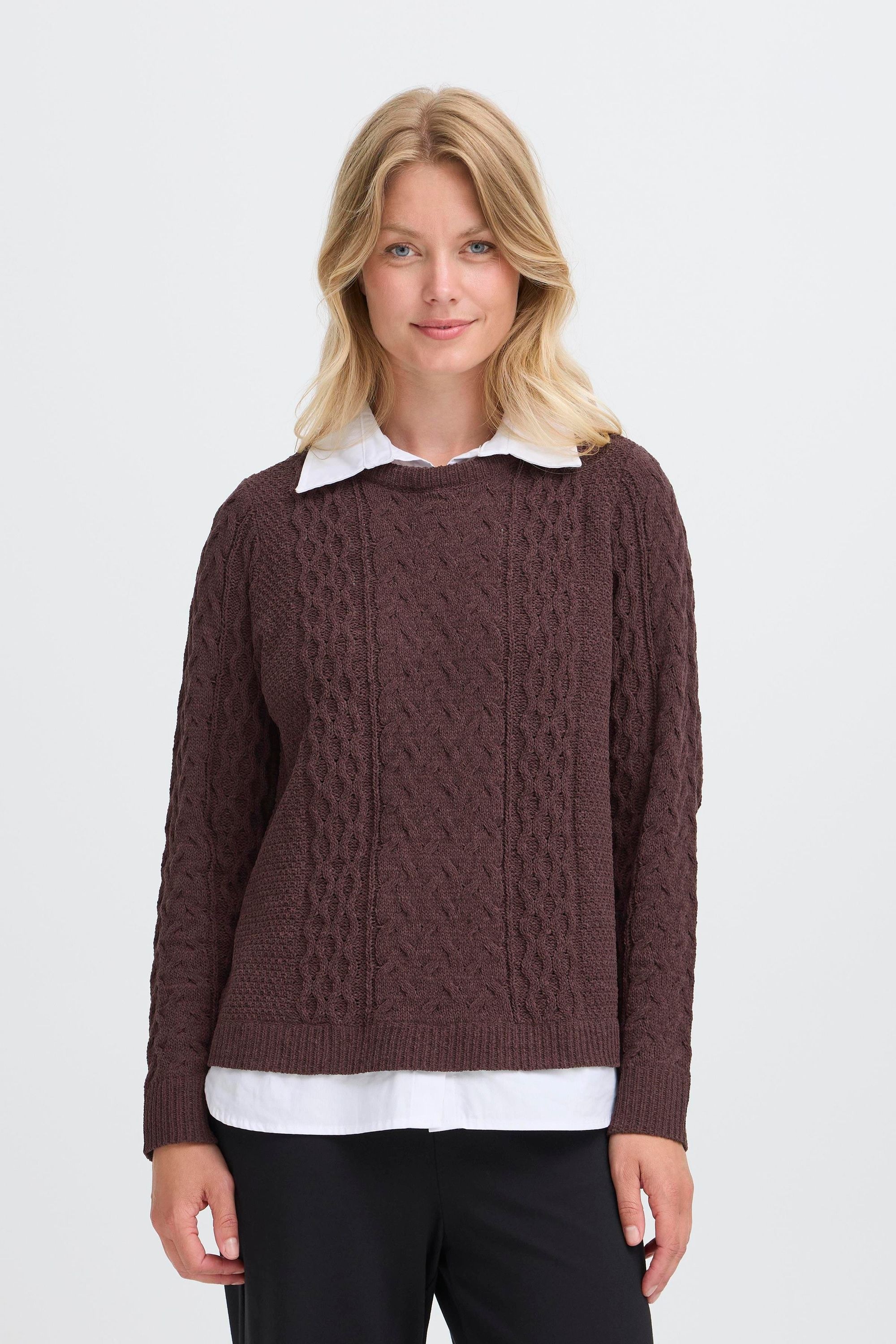 OXMO Strickfleece-Pullover »Strickpullover OXFSANVI PU 1«
