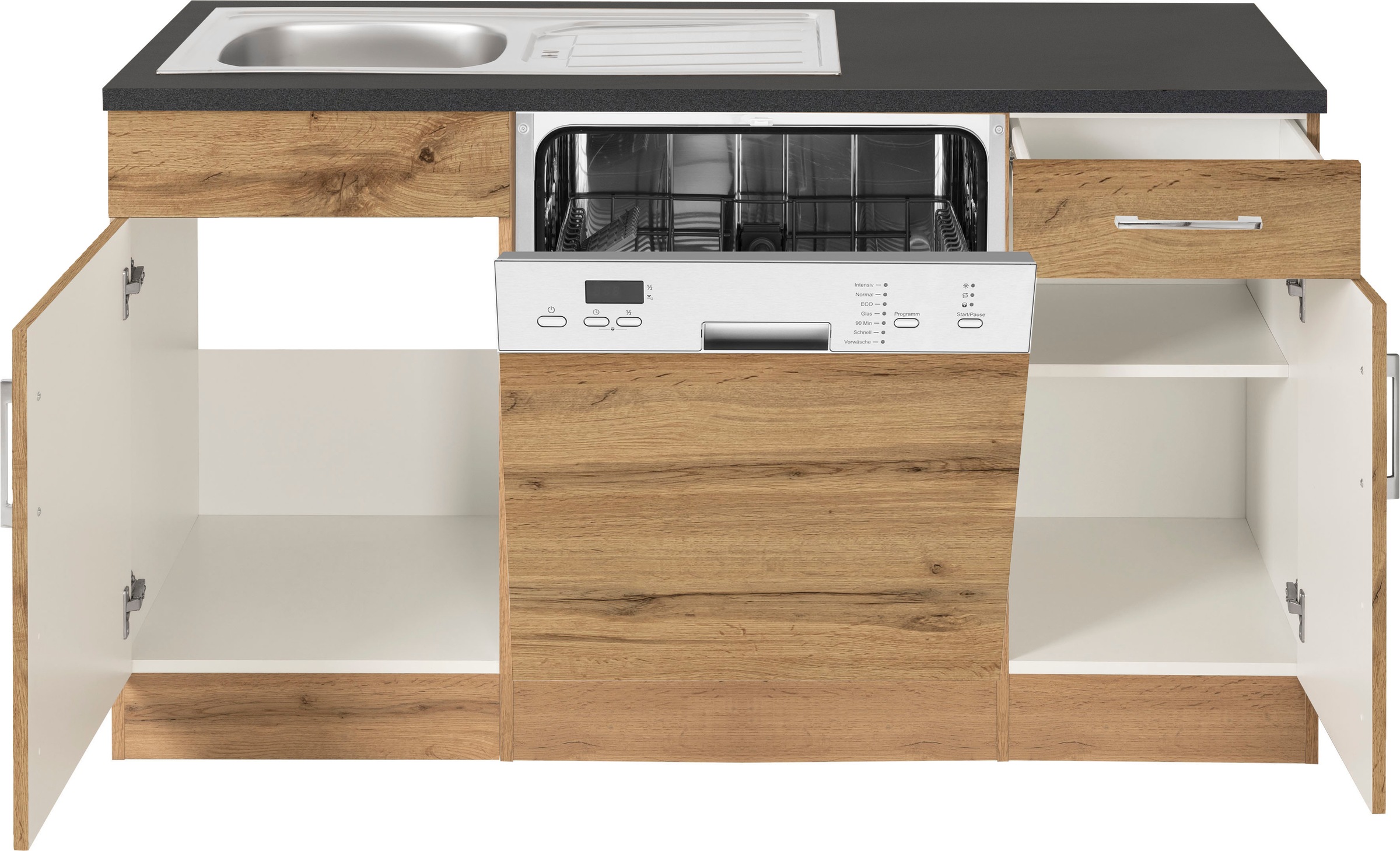 KOCHSTATION Winkelküche »KS-Colmar«, mit E-Geräten, Stellbreite 210/270 cm
