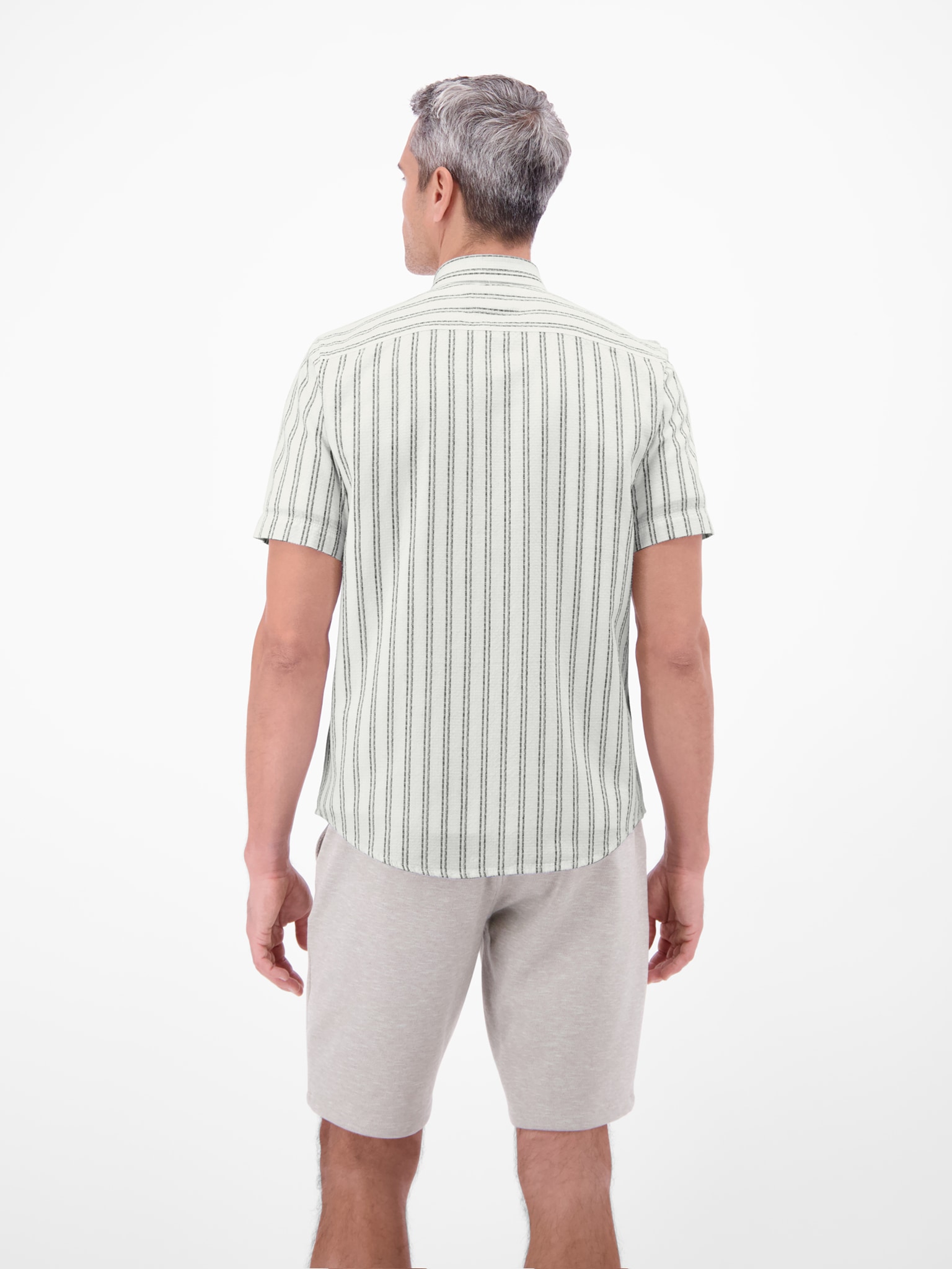 LERROS Kurzarmhemd gestreift, mit Knopfleiste