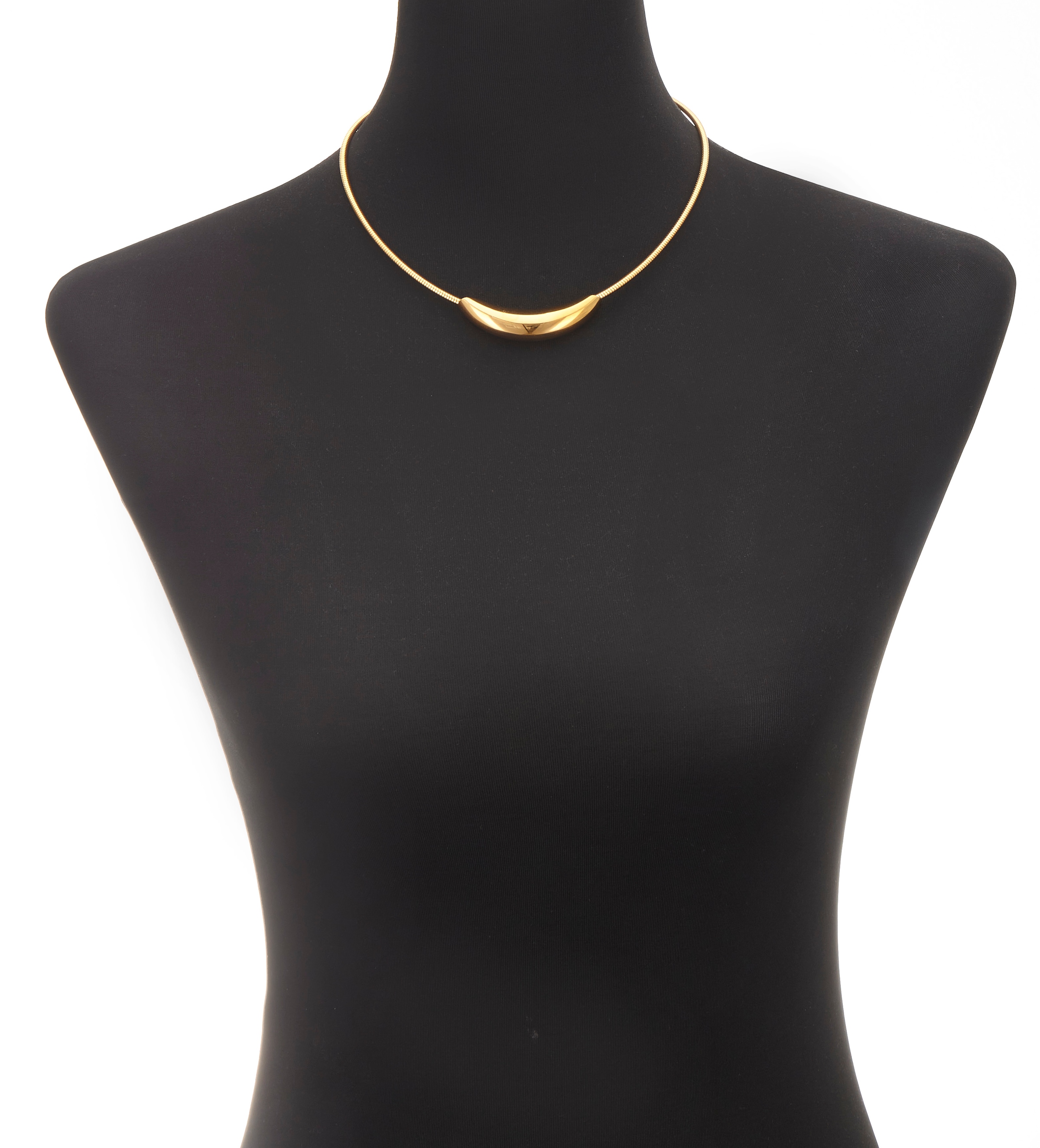 LASCANA Schlangenkette »Halskette mit Röhrchen Anhänger« Hochwertiges Collier mit Goldbeschichtung