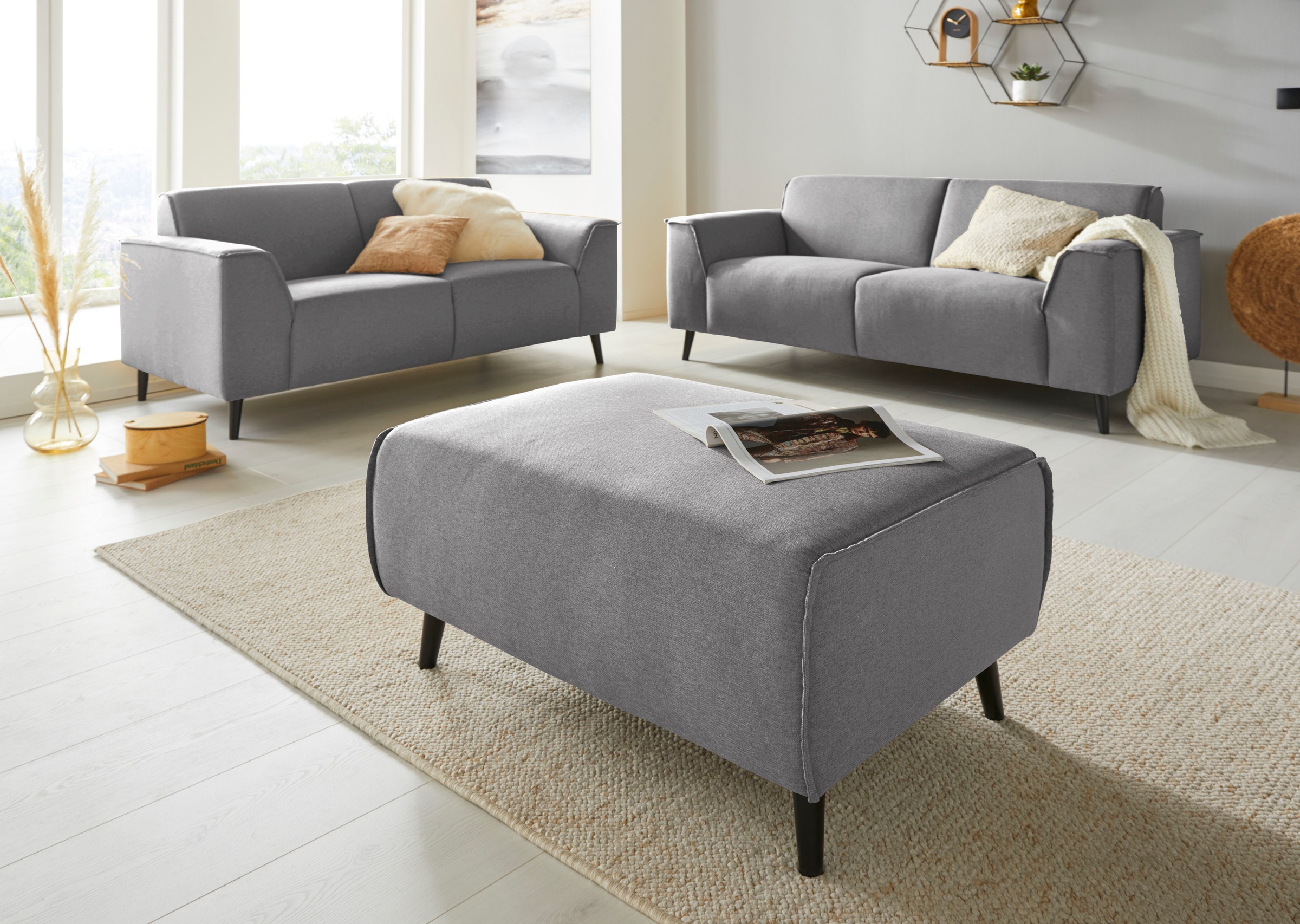 DOMO collection Hocker »Amora«, mit Federkern