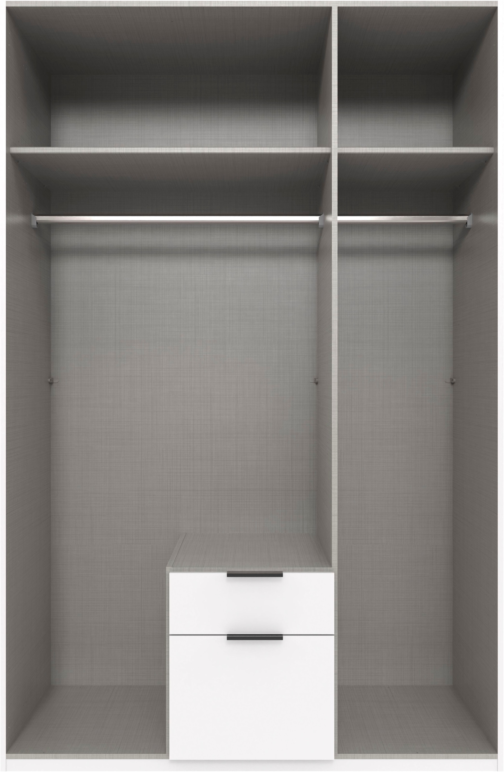 Wimex Drehtürenschrank »Mugano, 135 oder 180cm breit, 208 oder 236cm hoch, Made in Germany«, (mit langen Griffstangen aus Metall), wahlweise mit oder ohne Spiegel, mit Schubladen