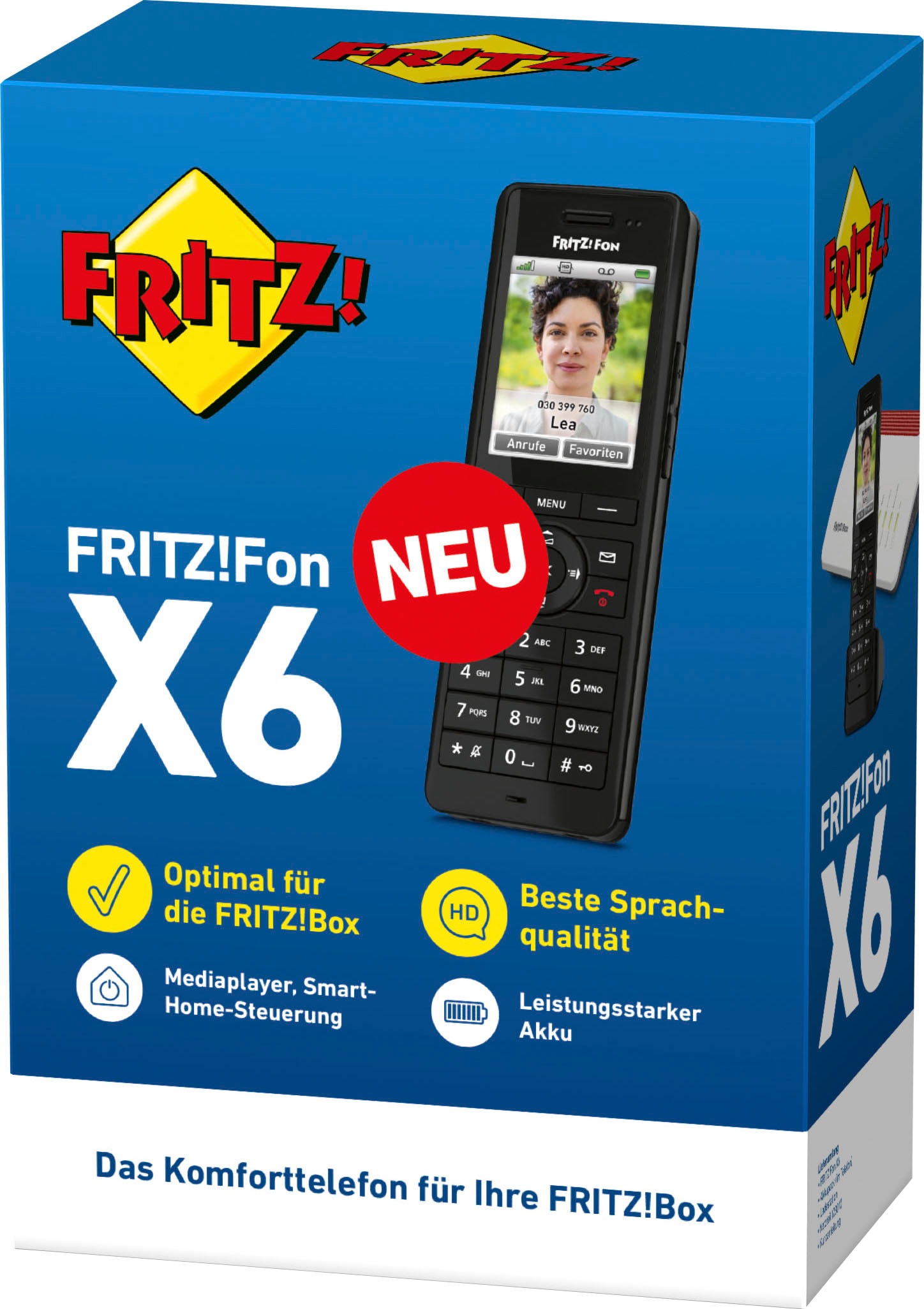 AVM DECT-Telefon »FRITZ!Fon X6«, (Mobilteile: 1)
