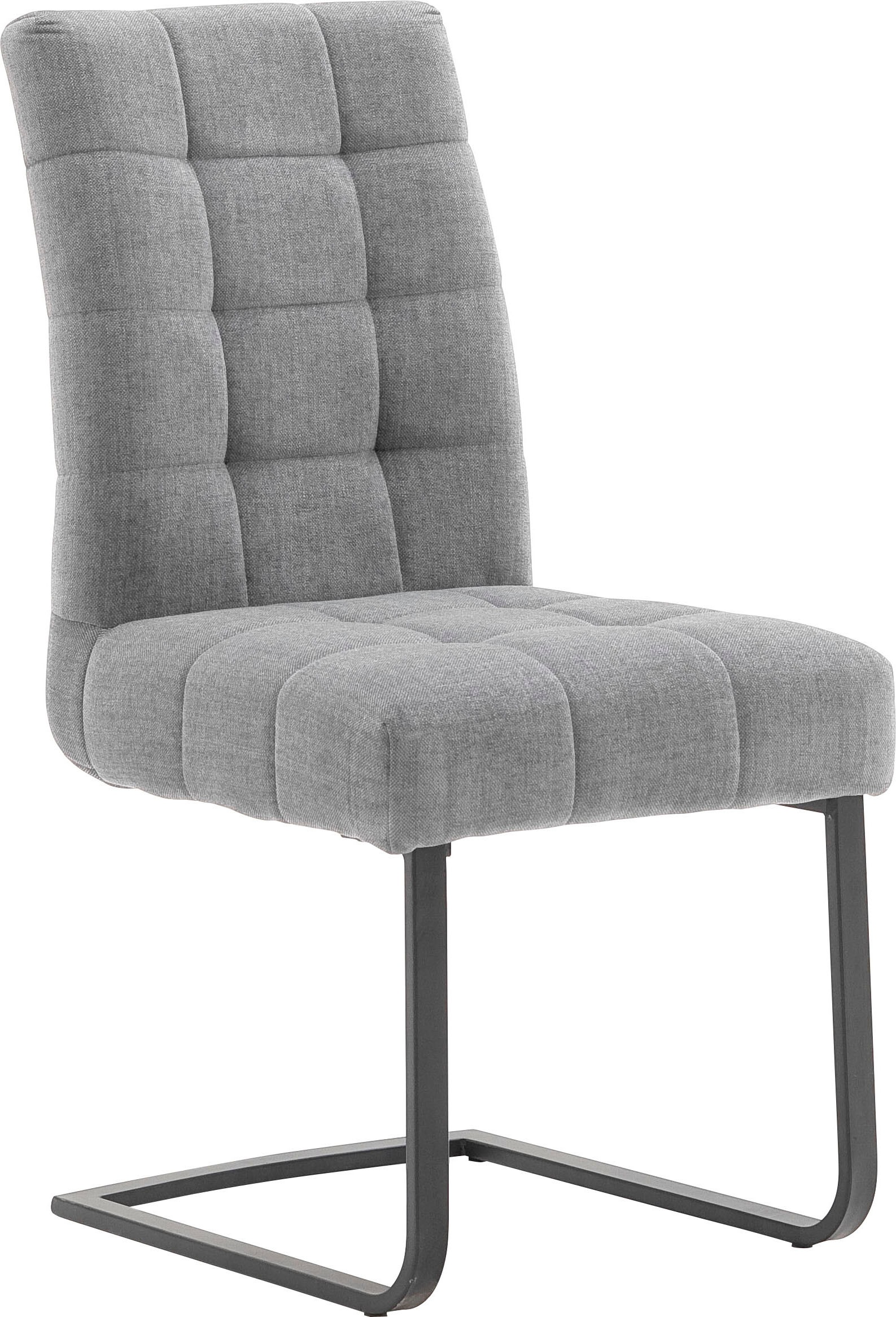 MCA furniture Freischwinger »Salta«, (Set), 2 St., Aqua Clean, (2er-Set), Gestell-Flachrohr, schwarz matt lackiert, Aqua Clean Bezug