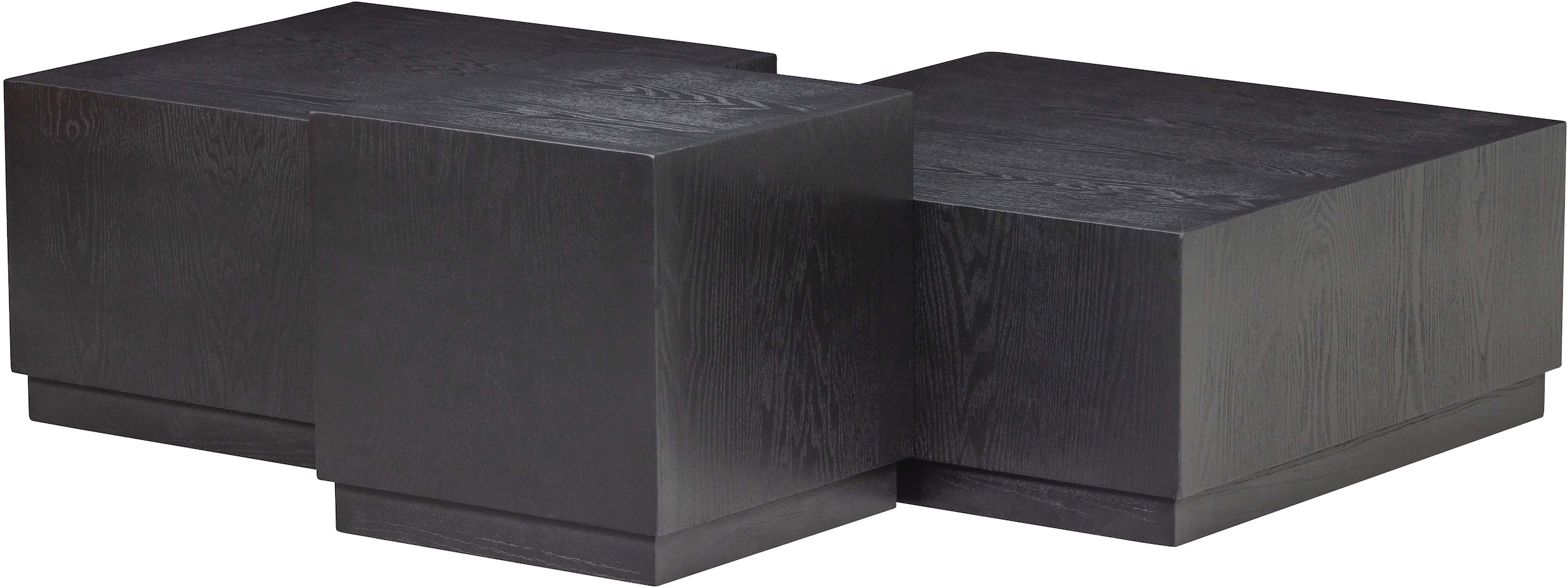 WOOOD Beistelltisch »Pim 3-tlg. aus MDF, stapelbar 40x40 / 55x55 / 70x70 cm« Drei Einheiten ineinander stapelbar, Hohlkonstruktion, schutzlackiert