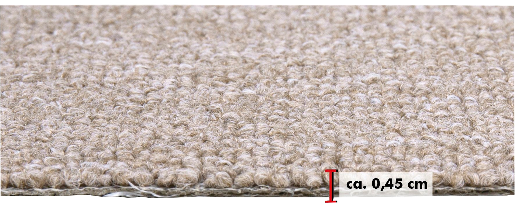 Andiamo Teppichboden »Barbara, Feinschlinge, Made in Netherlands«, rechteckig, 4,5 mm Höhe, meliert, Breite 200 oder 400 cm, strapazierfähig, pflegeleicht