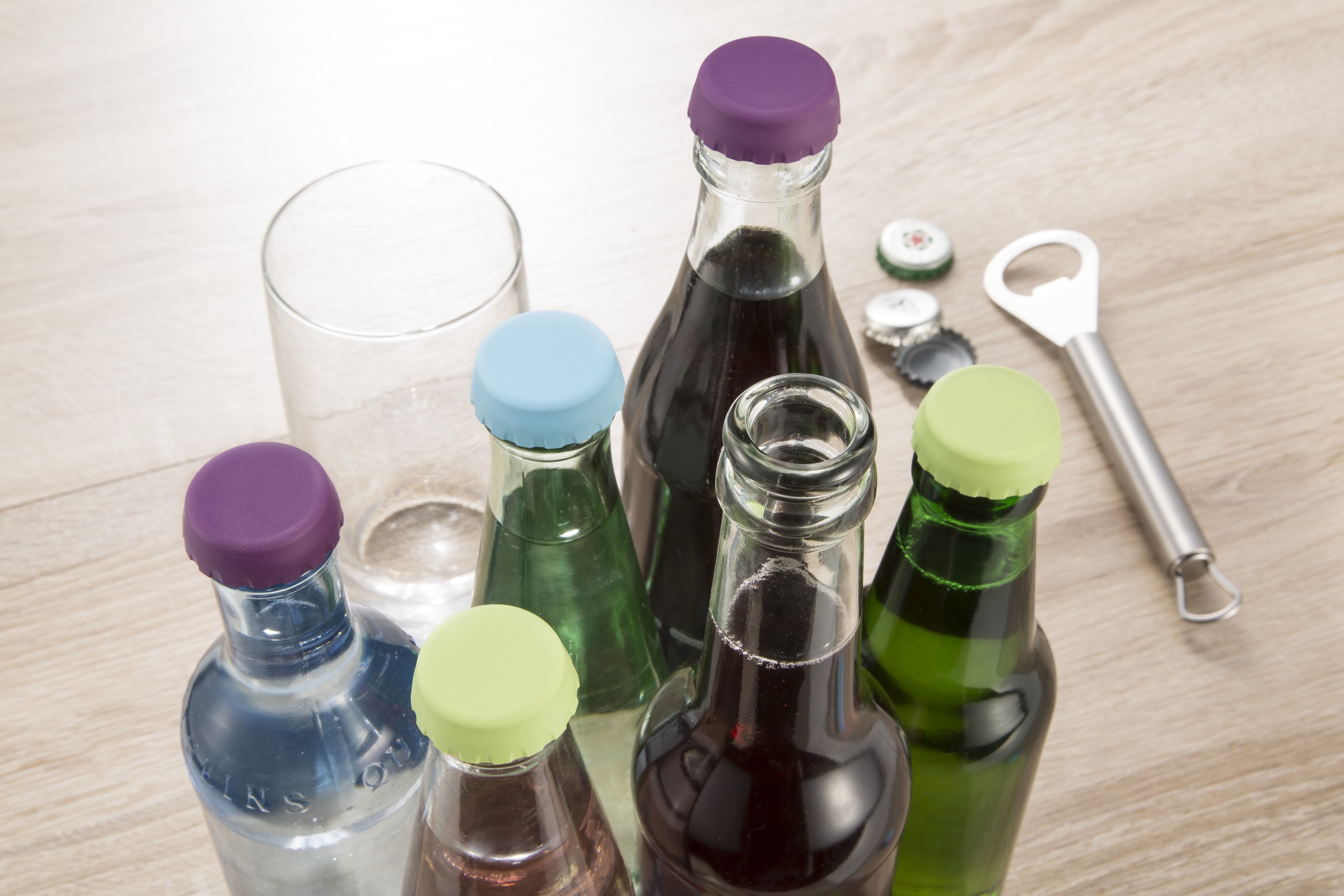 Ruco Flaschenverschluss »Kronkorken aus Kunststoff, 30er Set« Kunststoff und Silikon Kronkorken, wiederverwendbar, Made in Germany