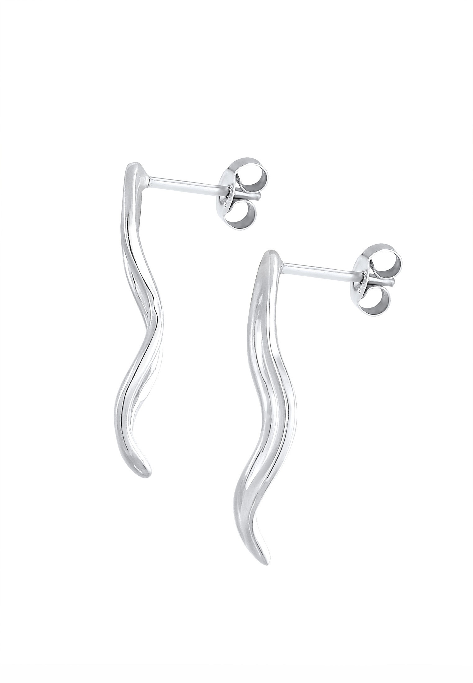 Elli Paar Ohrstecker »Ohrringe Hänger Organic Look Matt Basic Blogger 925 Silber«