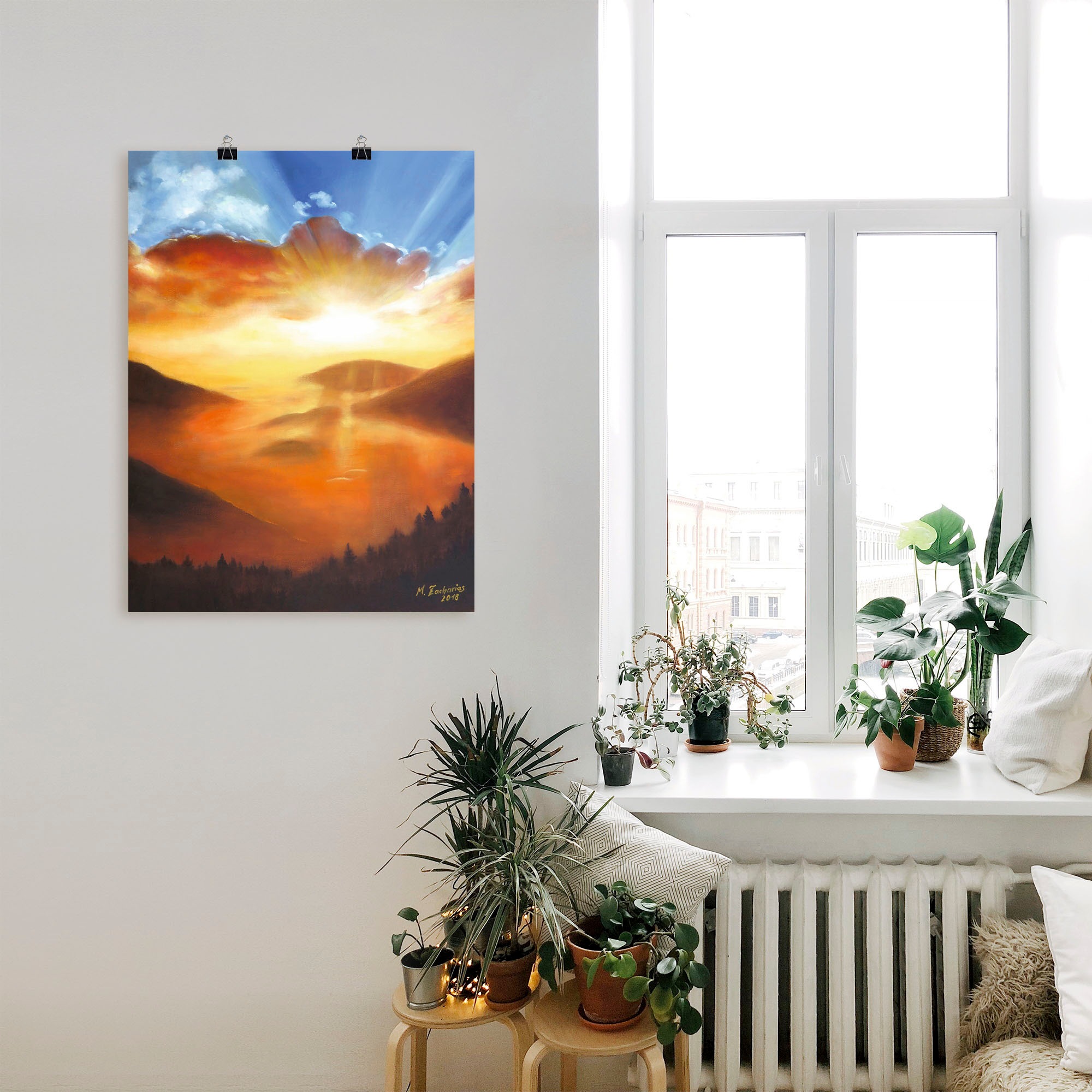 Artland Wandbild »Erwachen in der Natur«, Bilder vom Sonnenuntergang & -aufgang, (1 St.), als Leinwandbild, Poster in verschied. Größen