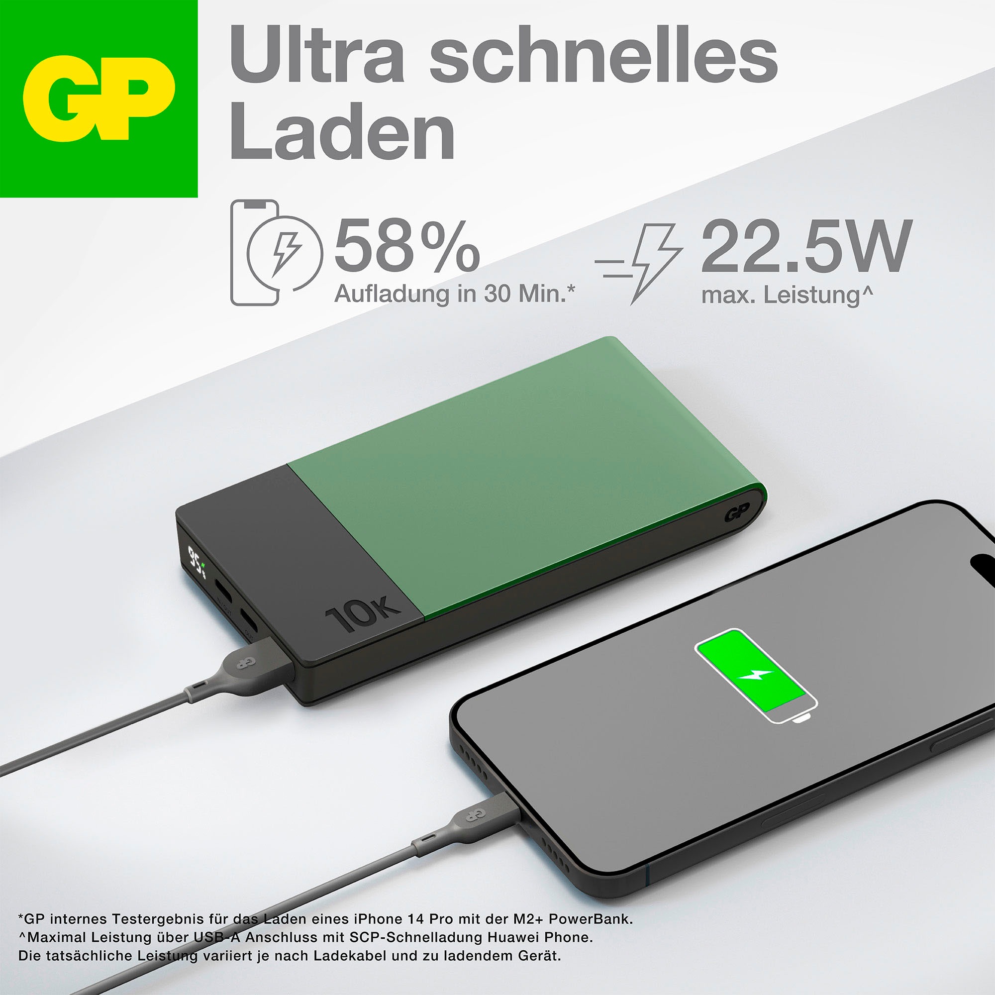 GP Batteries Powerbank »M2+, 10.000 mAh«, 10000 mAh