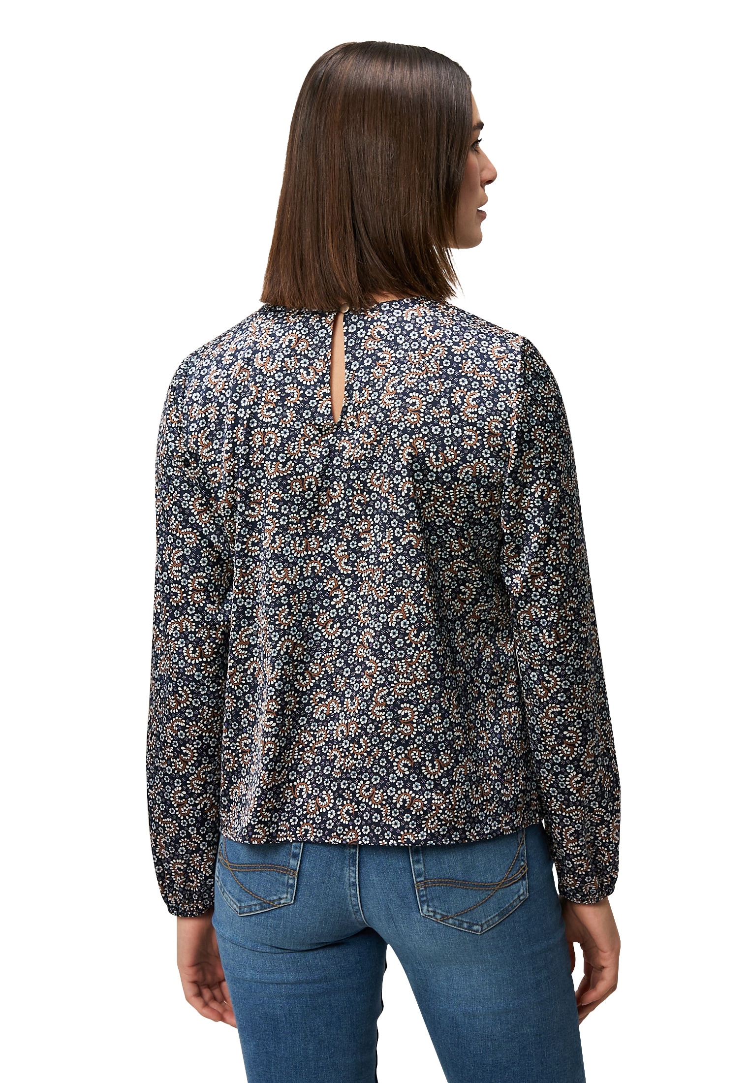 Zero Satinbluse »Satinbluse mit Paisleyprint«