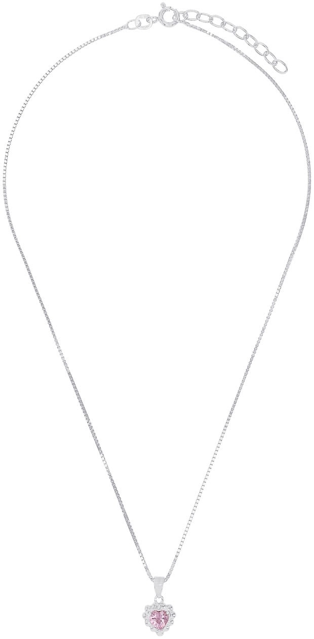 Amor Kette mit Anhänger »Herz, 2021303«, mit Zirkonia (synth.)