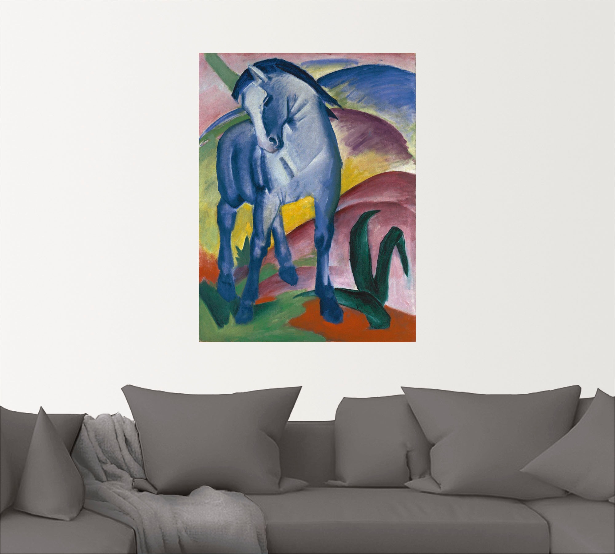 Artland Wandbild »Blaues Pferd I. 1911.«, Haustiere, (1 St.), als Alubild, Outdoorbild, Leinwandbild, Poster, Wandaufkleber