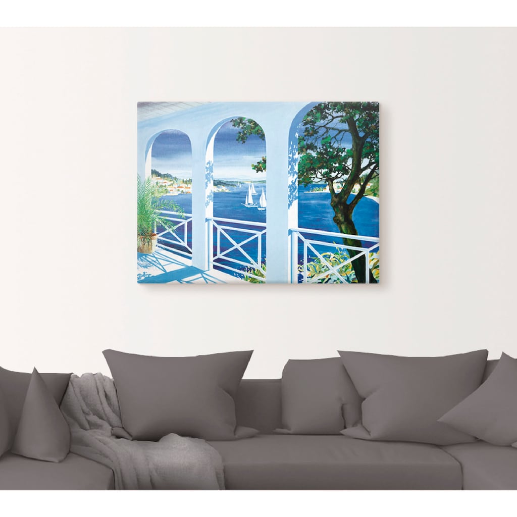 Artland Wandbild »Ansicht mit Tulpen«, Fensterblick, (1 St.)