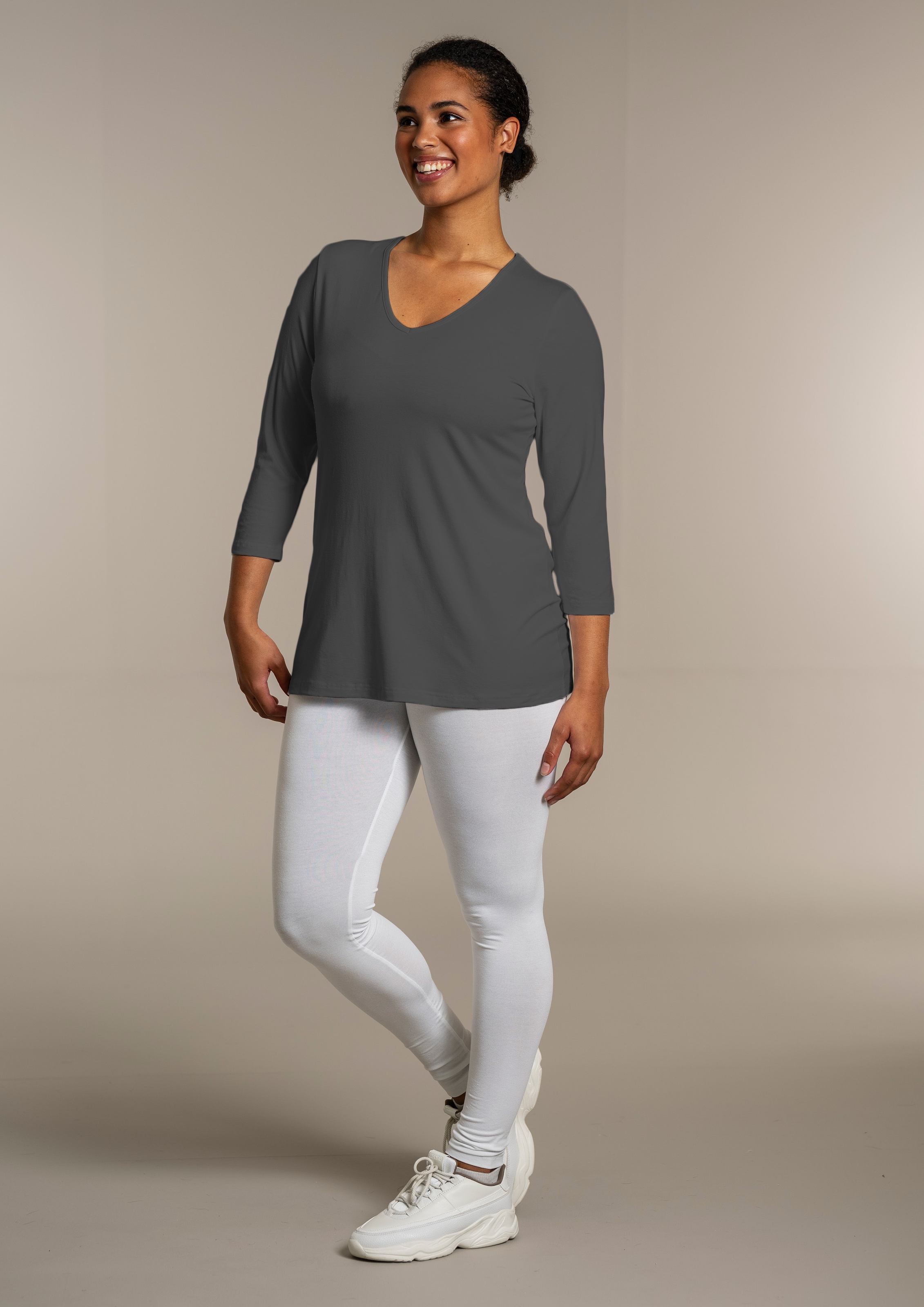 SANDGAARD 3/4-Arm-Shirt, mit 3/4-Ärmeln