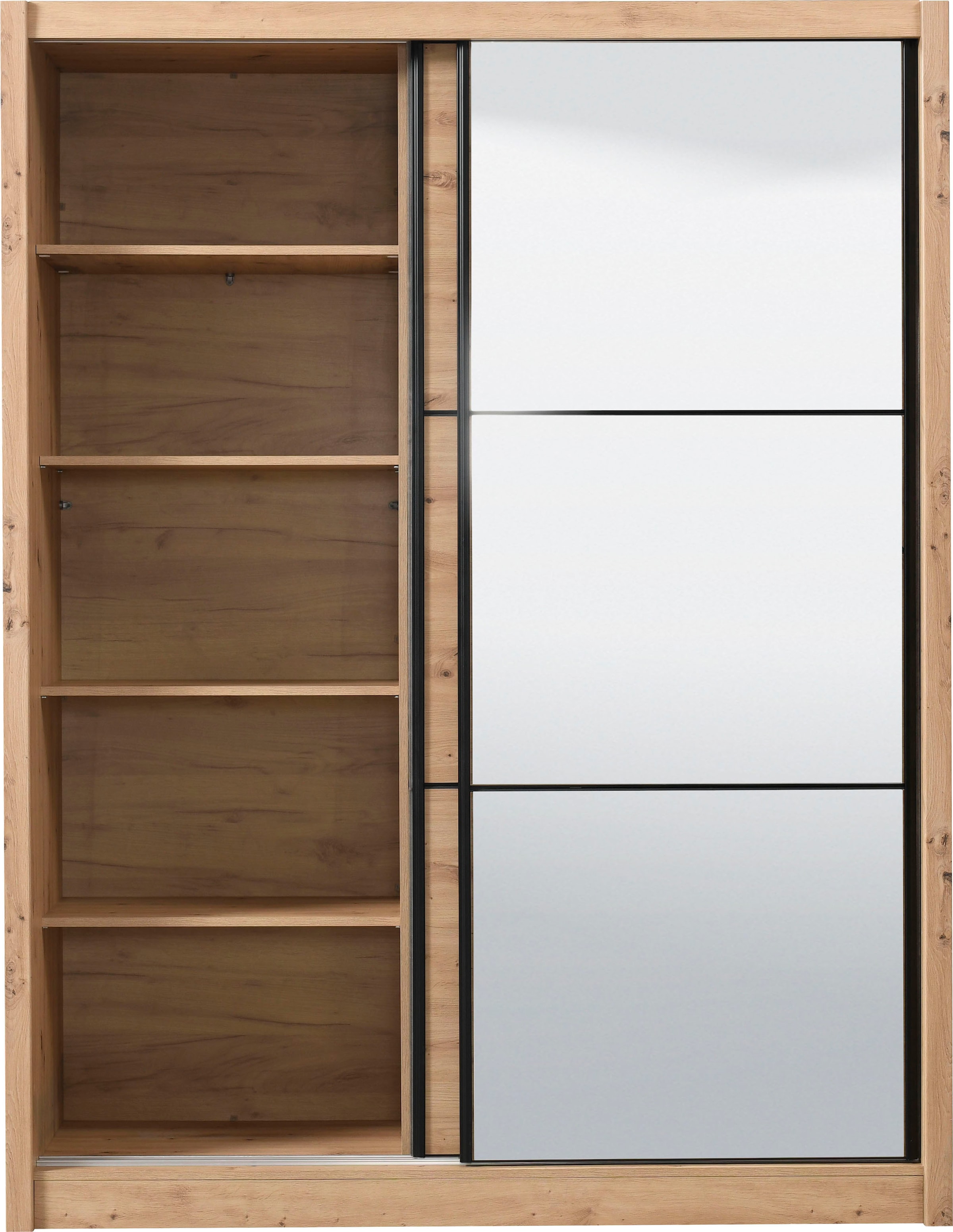 INOSIGN Schwebetürenschrank »Navara Kleiderschrank mit Spiegel Wäscheschrank Garderobe«, mit großzügiger Innenausstattung, FSC®-zertifiziert, in 3 Breiten
