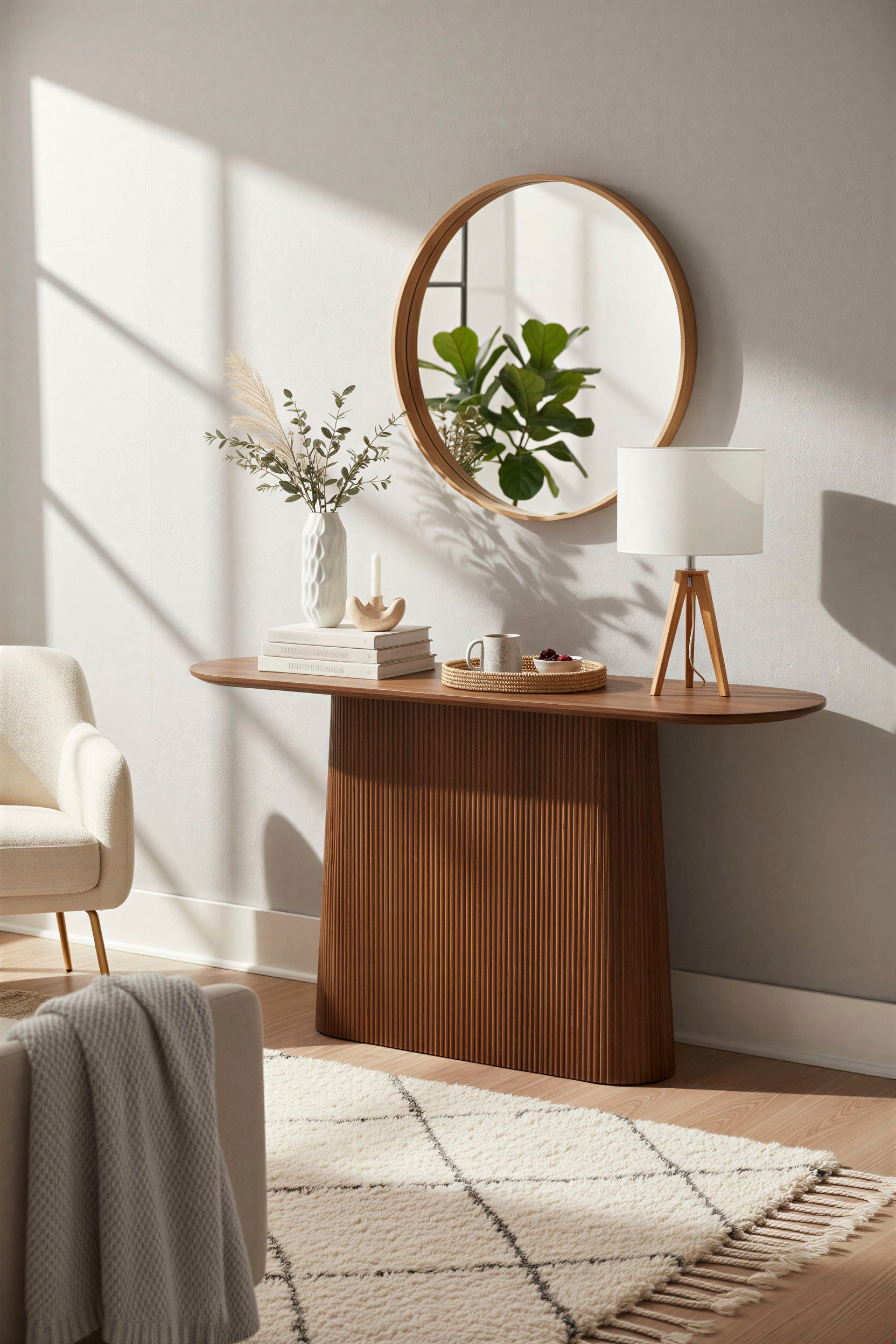 SIT Konsolentisch »MANGO NATURAL« mit Sockelfuß im Lamellendesign