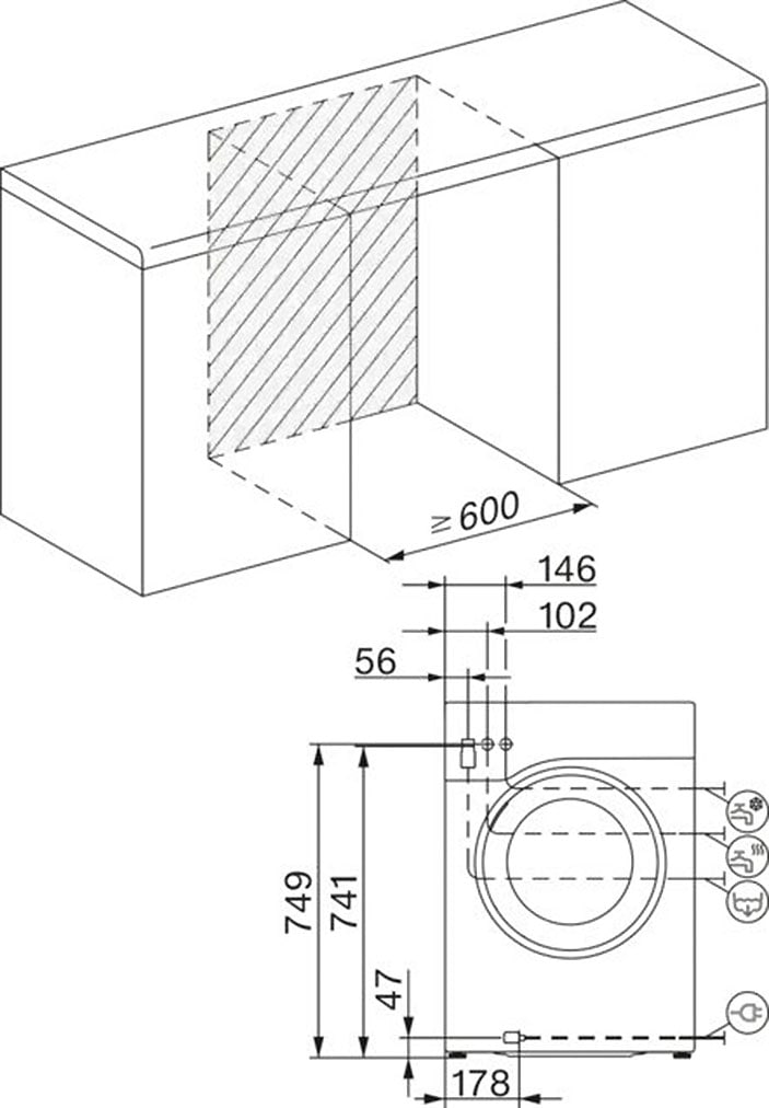 Miele Waschmaschine »WSB363 WPS PWash&8kg« 8 kg 1400 U/min