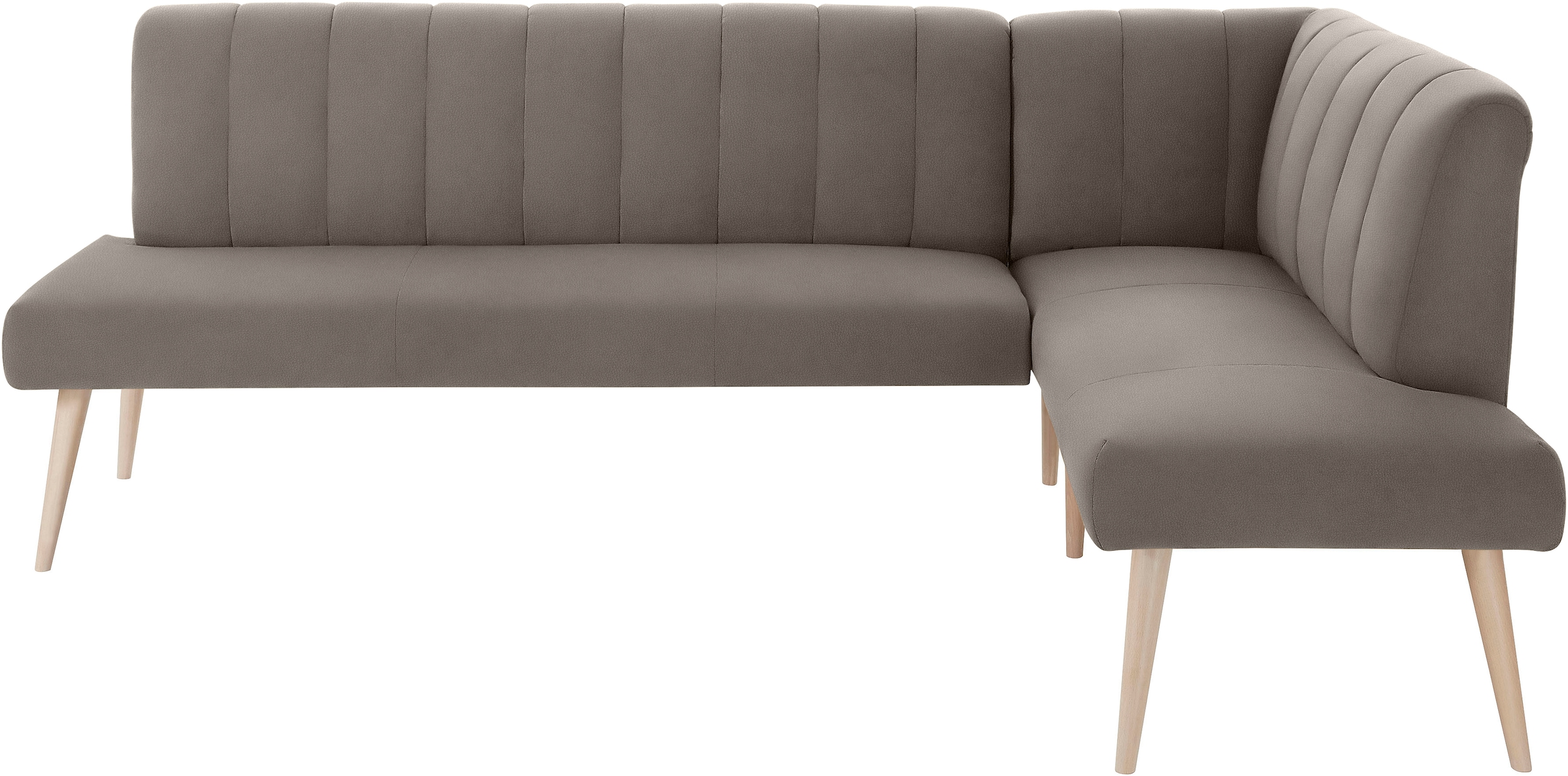 exxpo - sofa fashion Eckbank »Costa, moderne Rückensteppung, bequem und elegant, hoher Holzfuß« hochwertig verarbeitet, Frei im Raum stellbar