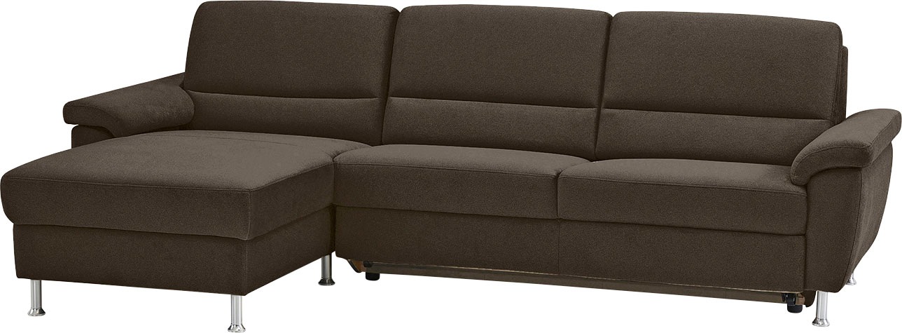 CALIZZA INTERIORS Ecksofa »Onyx L-Form«, Recamiere links oder rechts, wahlweise mit Bettfunktion, Breite 270 cm