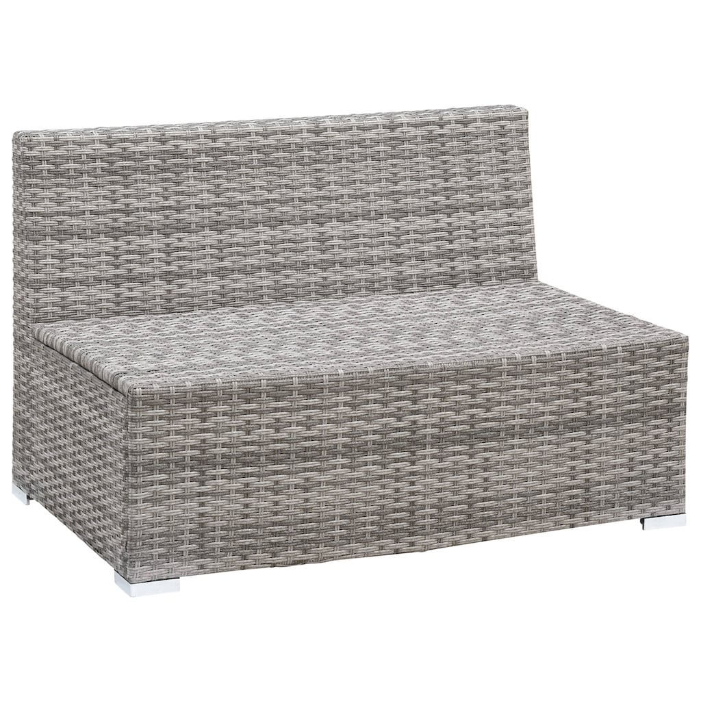 KONIFERA Gartenlounge-Set »Kalamos«, (Set, 23 tlg., 3er-Sofa, 2x 2er Sofa, Ecksofa, 2x Hocker, 2x Tisch, inkl. Auflagen), Polyrattan, Aluminium, 10 Personen, individuell aufstellbar