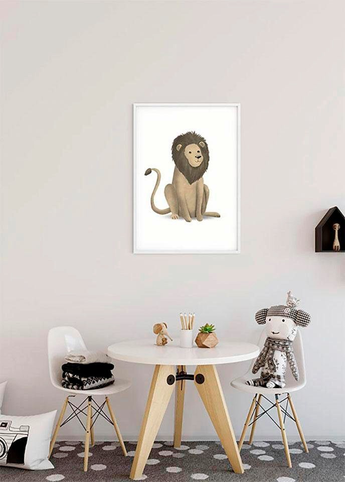 Komar Bild »Cute Animal Lion«, Tiere, (1 St.), Wandbild zur Dekoration - ohne Rahmen