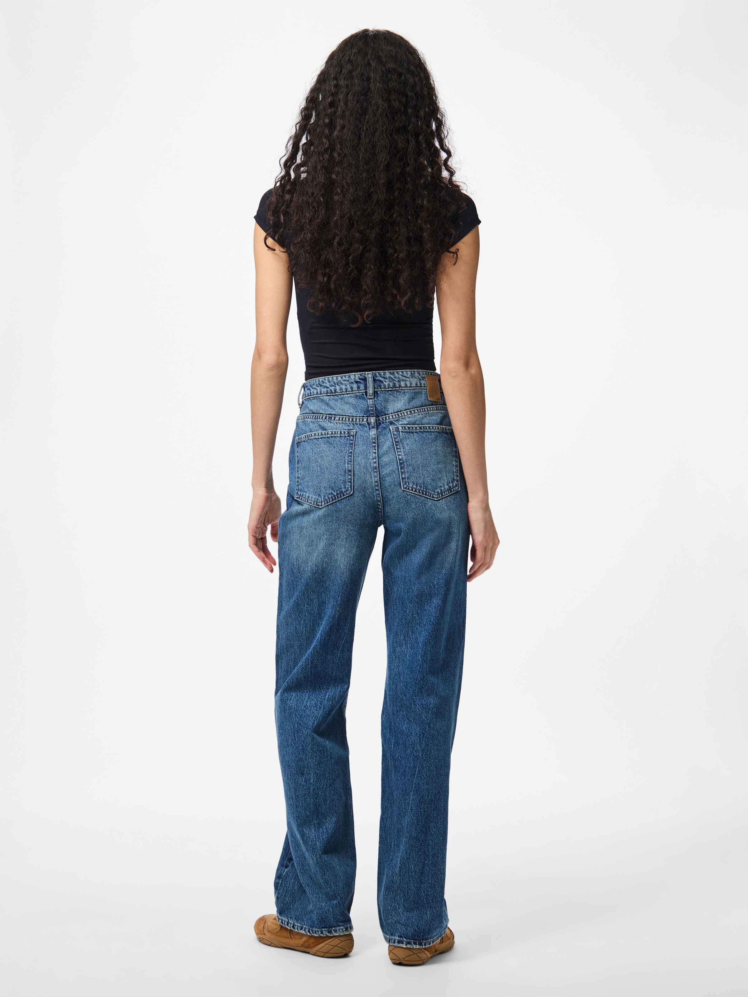 pieces High-waist-Jeans »PCKATE HW STRAIGHT JEANS MB NOOS BC«