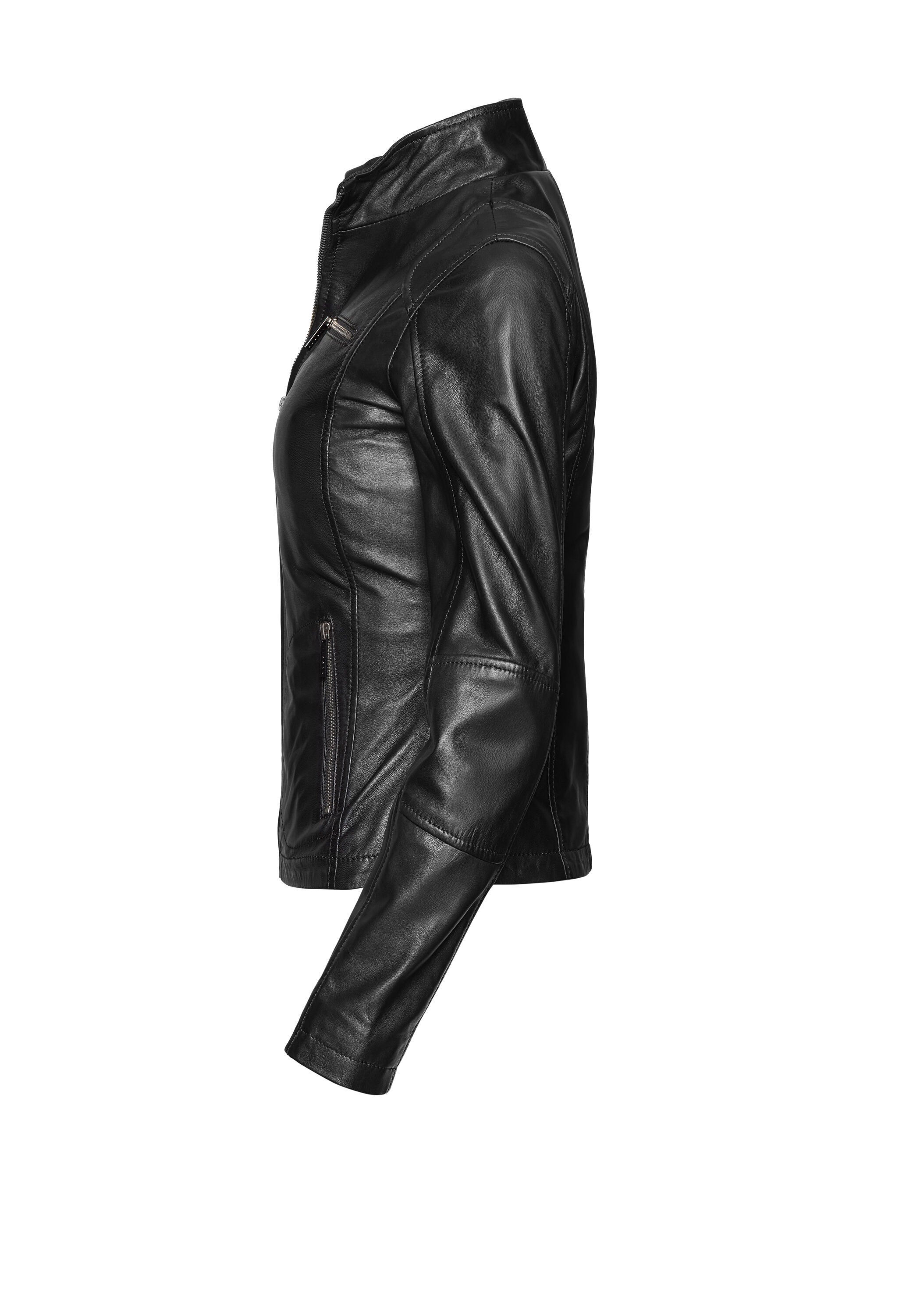 bugatti Lederjacke »bugatti Lederjacke« ohne Kapuze aus hochwertigem Leder