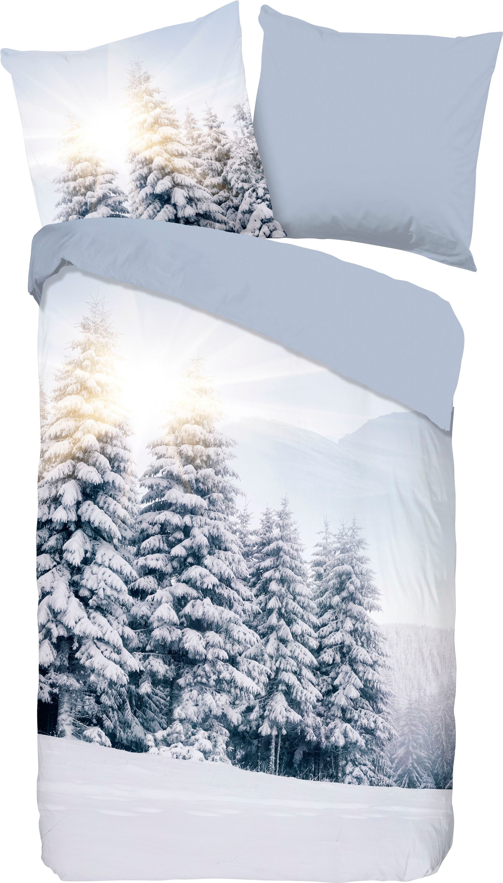 PURE luxury collection Wendebettwäsche »Winter View«, (2 tlg.), 100% Mikrofaser