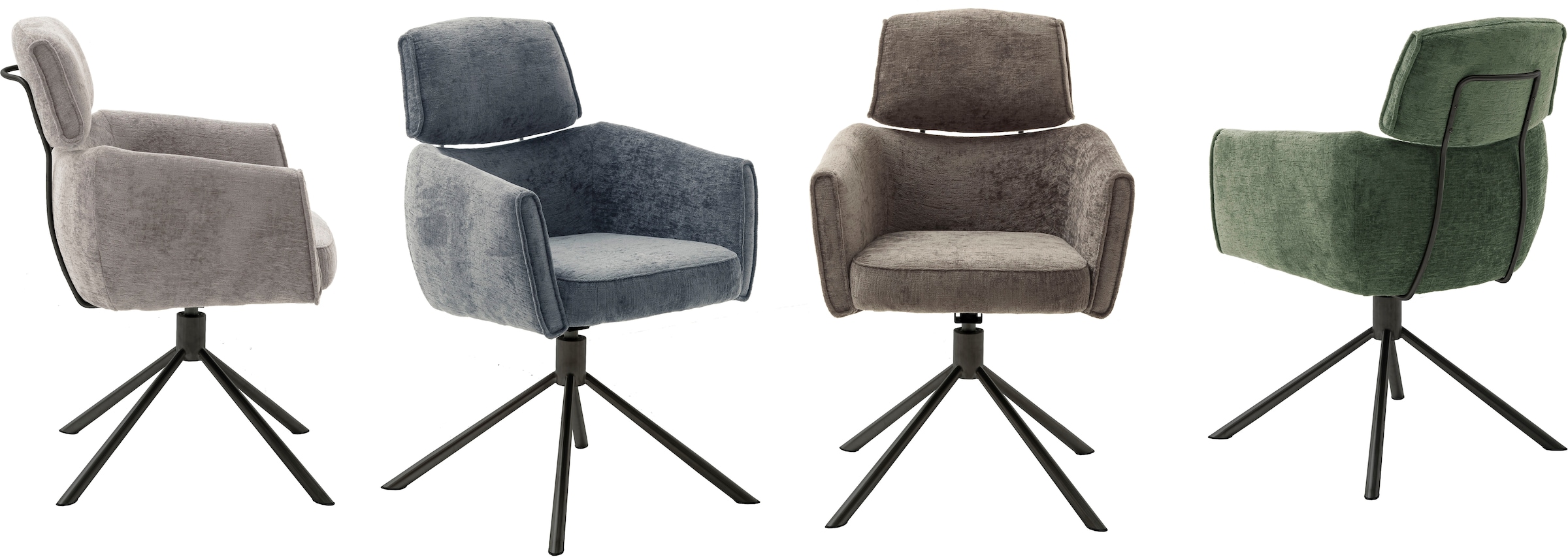 MCA furniture Esszimmerstuhl »QUEBEC« (Set) 2 Stk.(2er-Set), 360° drehbar, Taschenfederkern, Sitzhöhe ca. 51 cm