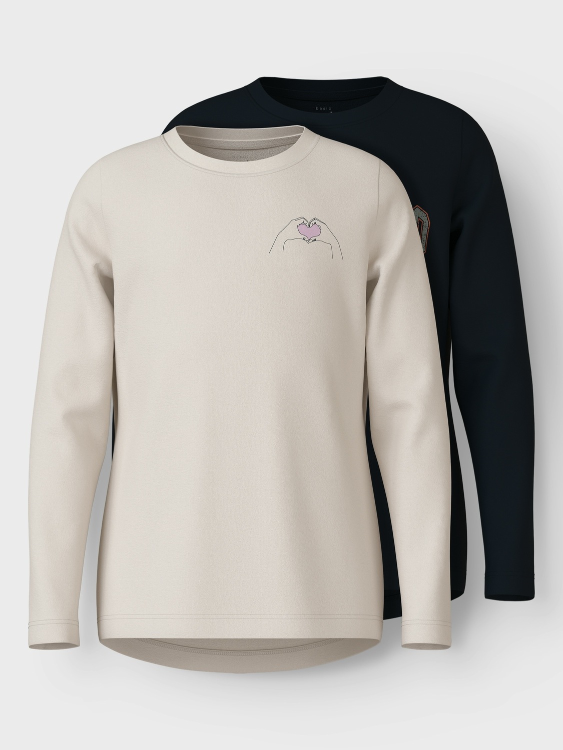 Name It Langarmshirt »NKFVIX 2P LS TOP«, (Packung, 2er-Pack)