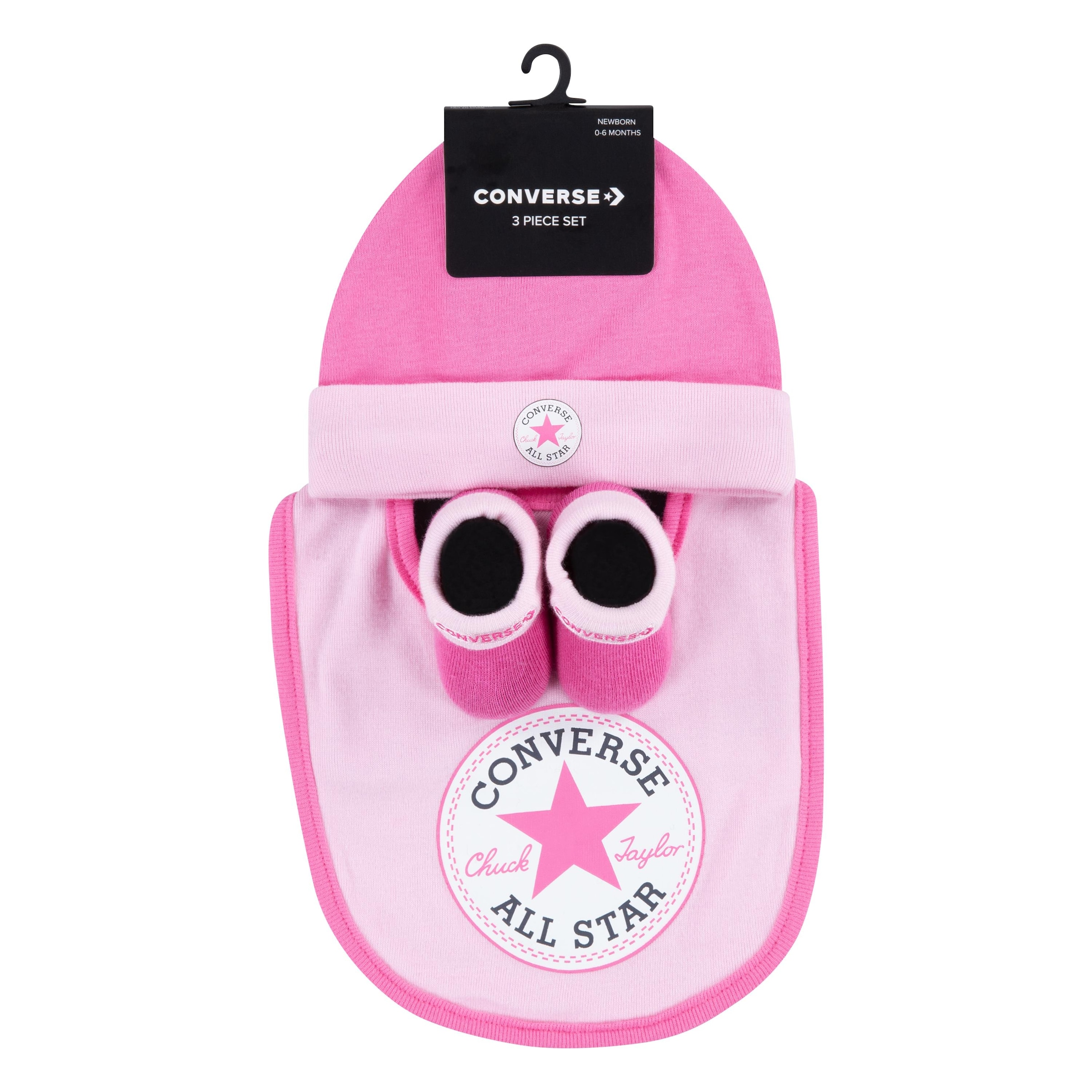 Converse Neugeborenen-Geschenkset »CHUCK INFANT HAT BIB BOOTIE SET 3PC«, für Babys