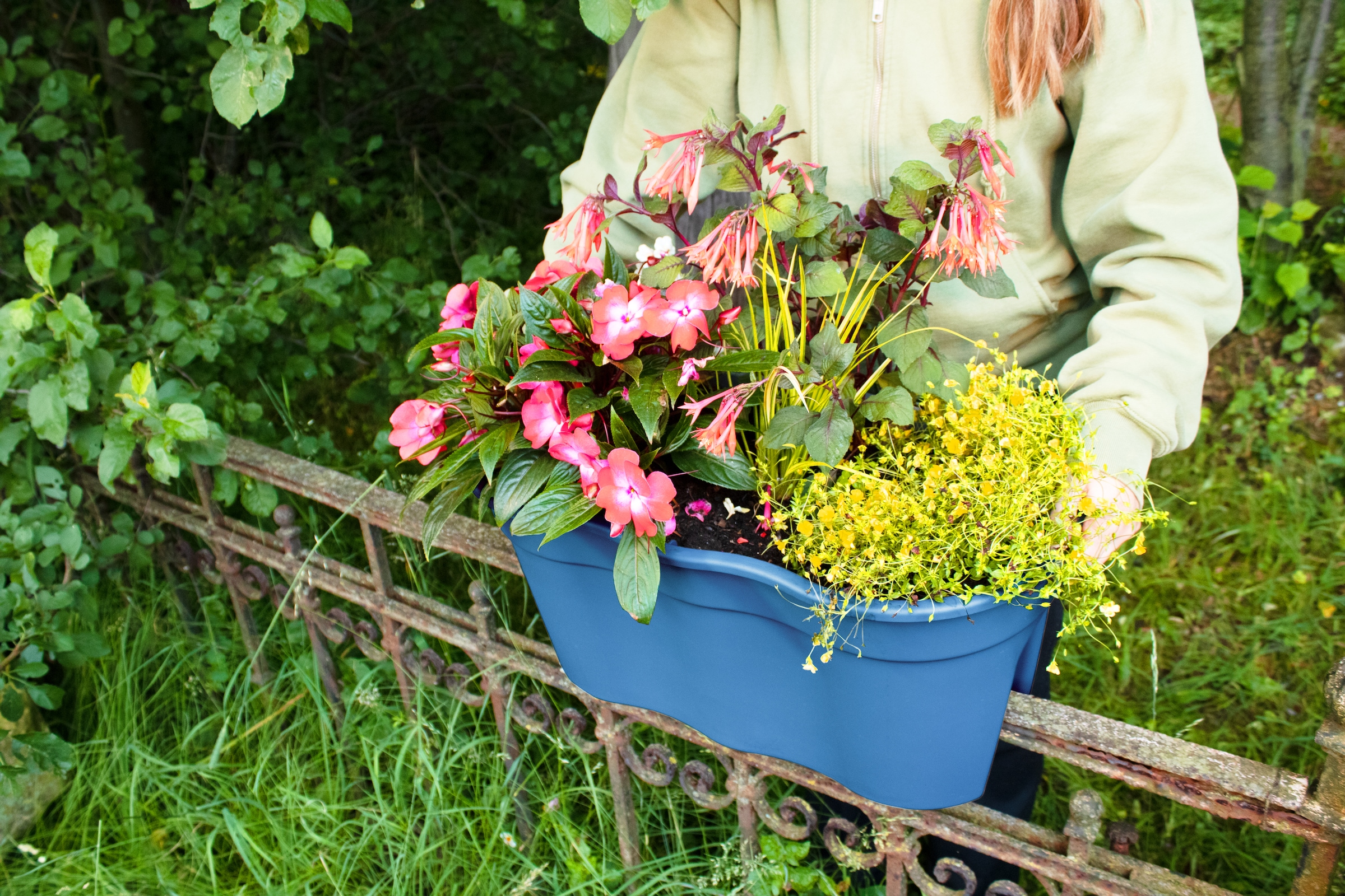 KHW Balkonkasten »Flowerclip XXL«, (Set, 2 St.), BxTxH: 57,5x27,7x27 cm