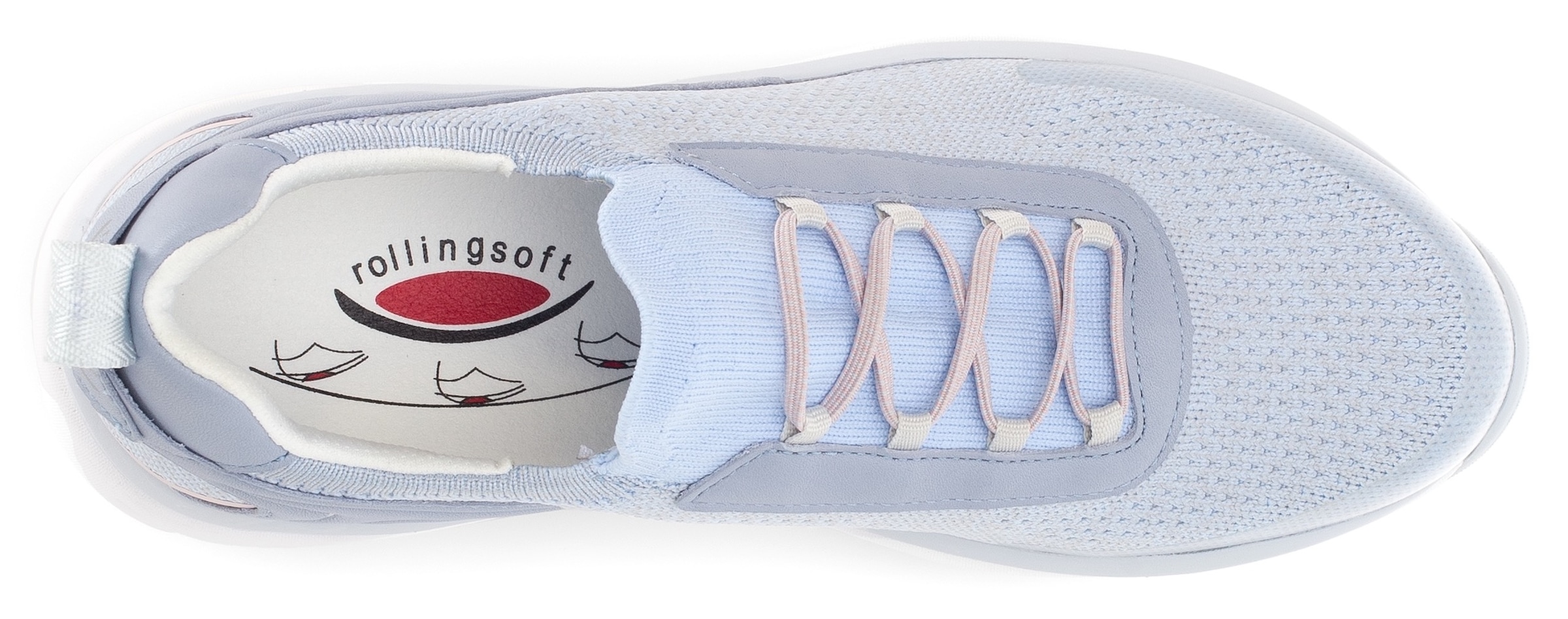 Gabor Rollingsoft Slip-On Sneaker, Freizeitschuh, Halbschuh, Slipper mit Gummizug für guten Sitz