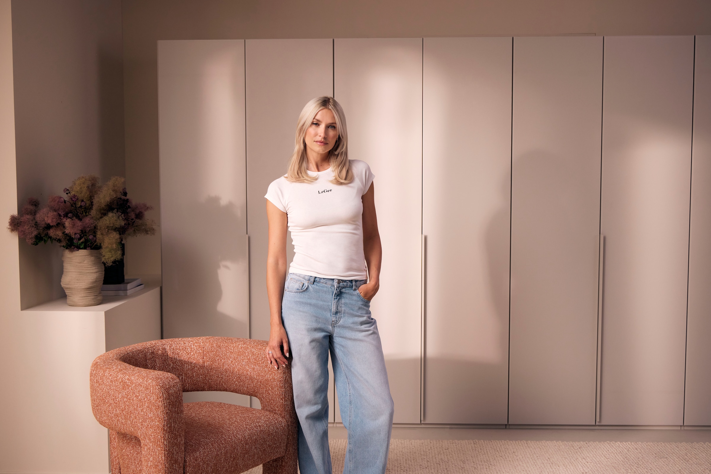 LeGer Home by Lena Gercke Kleiderschrank »Schrank Garderobe Ankleide Schlafzimmer Flur SERINA Eyecatcher«, (in 3 verschiedenen Ausstattungen BASIC/CLASSIC/PREMIUM), in 6 Breiten (101 - 401 cm) mit Front Glas oder Dekor MADE IN GERMANY