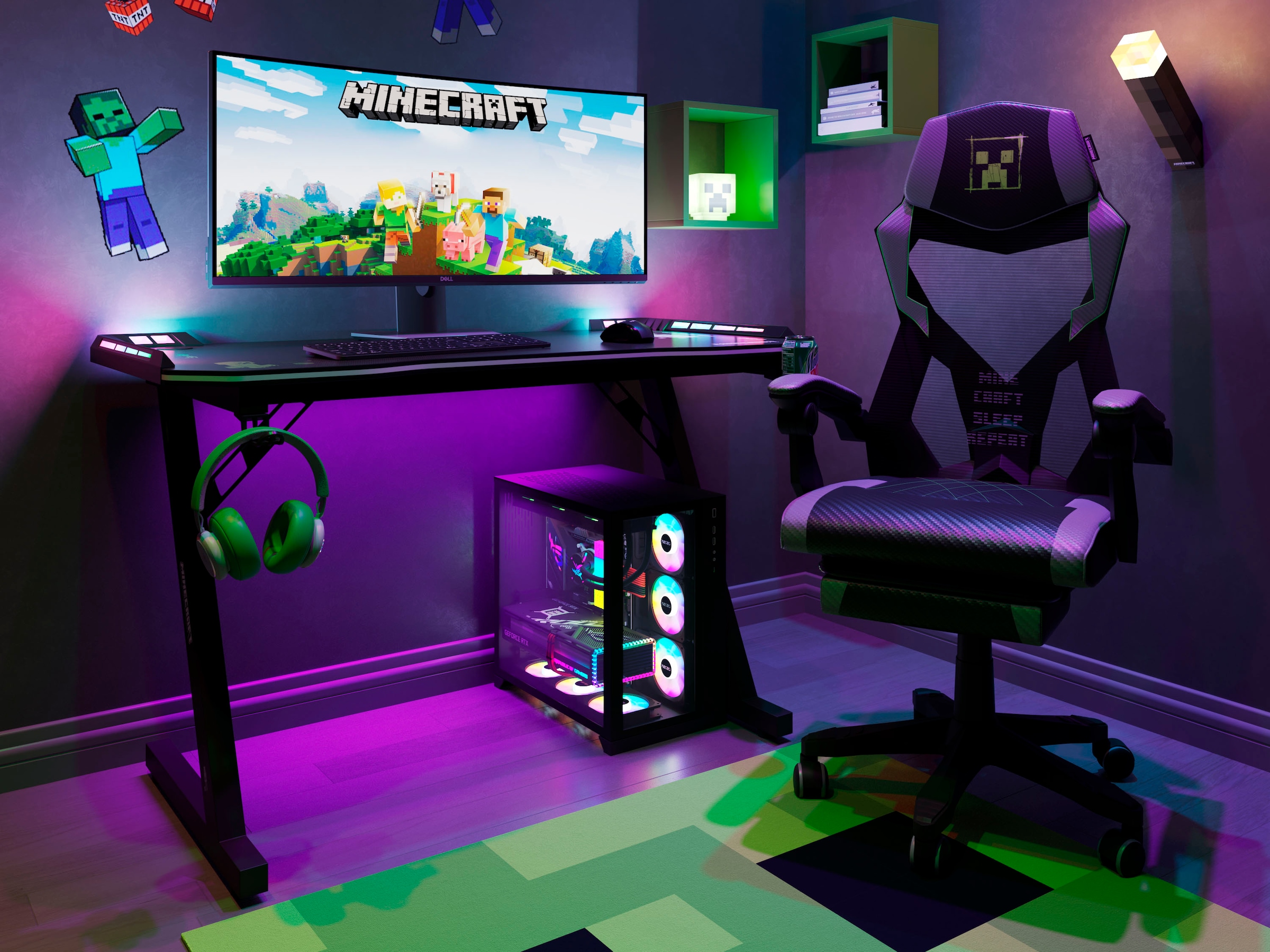 Phoenix Gamingtisch inkl RGB LED Beleuchtung