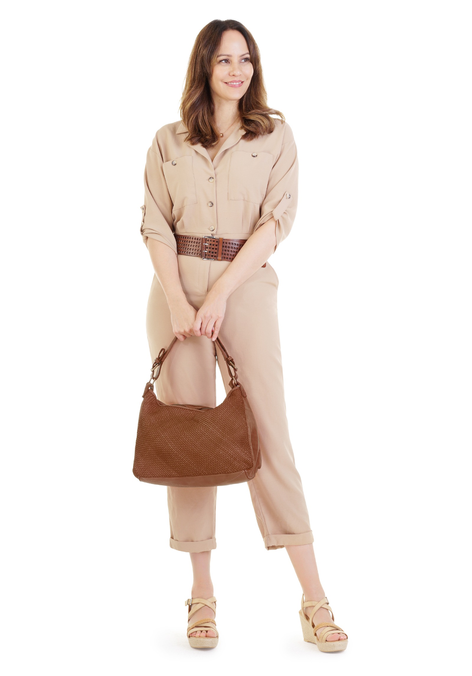 Samantha Look Shopper, echt Leder, Made in Italy