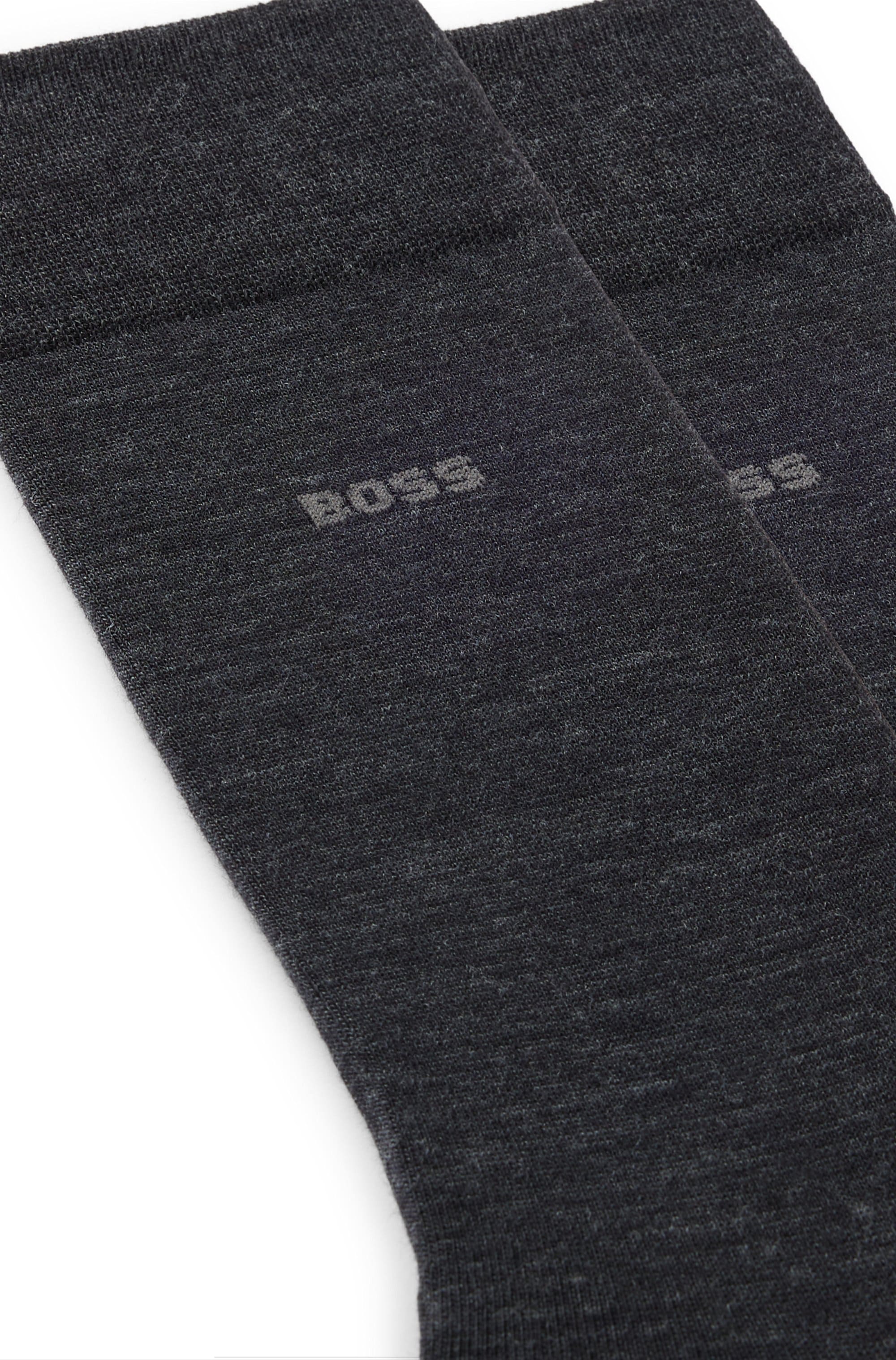 BOSS Socken »2P RS Uni WO«, (Packung, 2 Paar, 2er Pack), mit eingesticktem Markenlogo