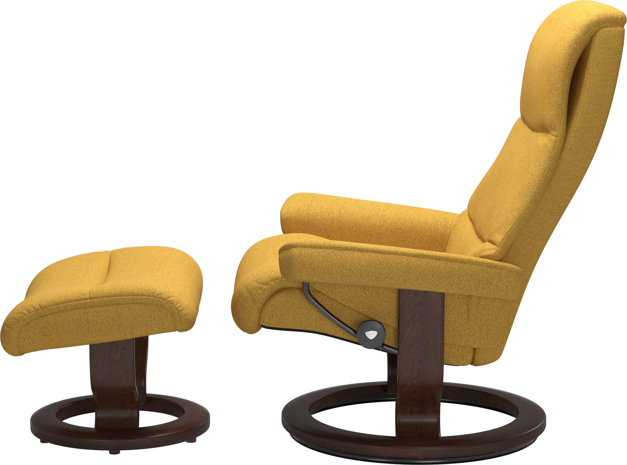 Stressless® Relaxsessel »View«, (Set, Relaxsessel mit Hocker), mit Classic Base, Größe S,Gestell Braun