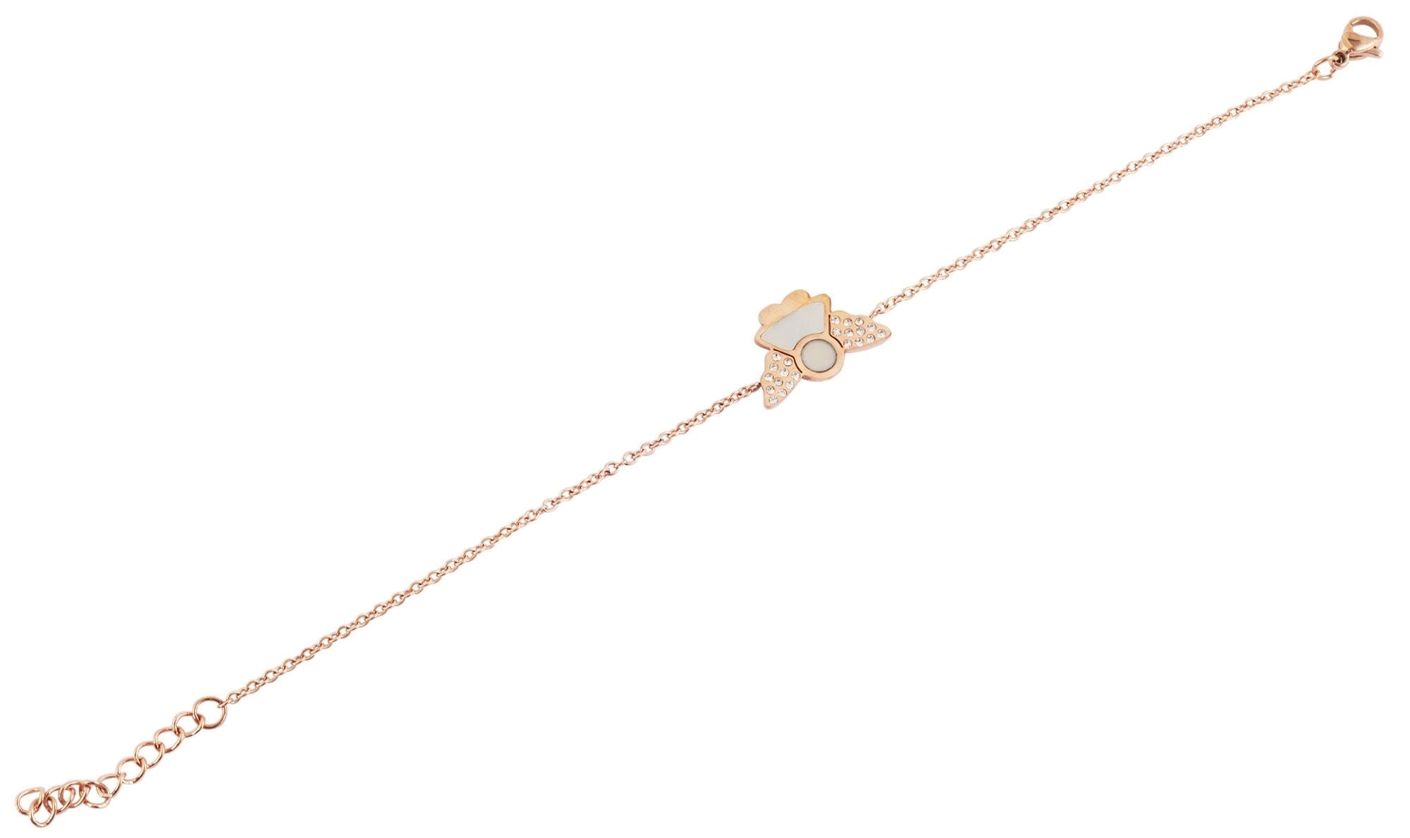 Adelia´s Armband »Damen Armband ¿ Engel aus Edelstahl mit Perlmutt 17 cm«
