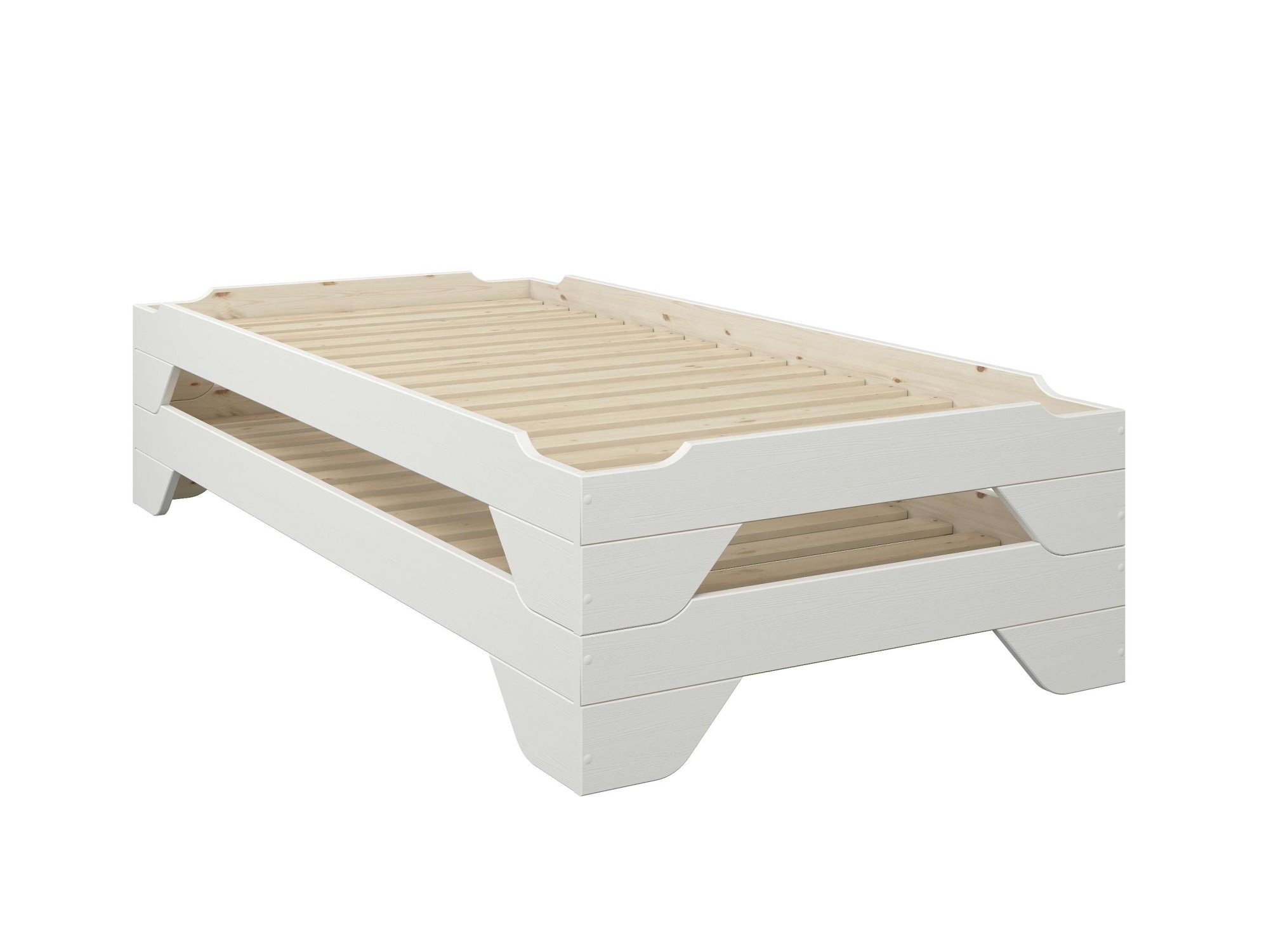 Home affaire Massivholzbett »Melwine, Stapelbett, 2 Betten auch nebeneinander stellbar« inklusive Lattenrost, platzsparend und ideal für Besuch!