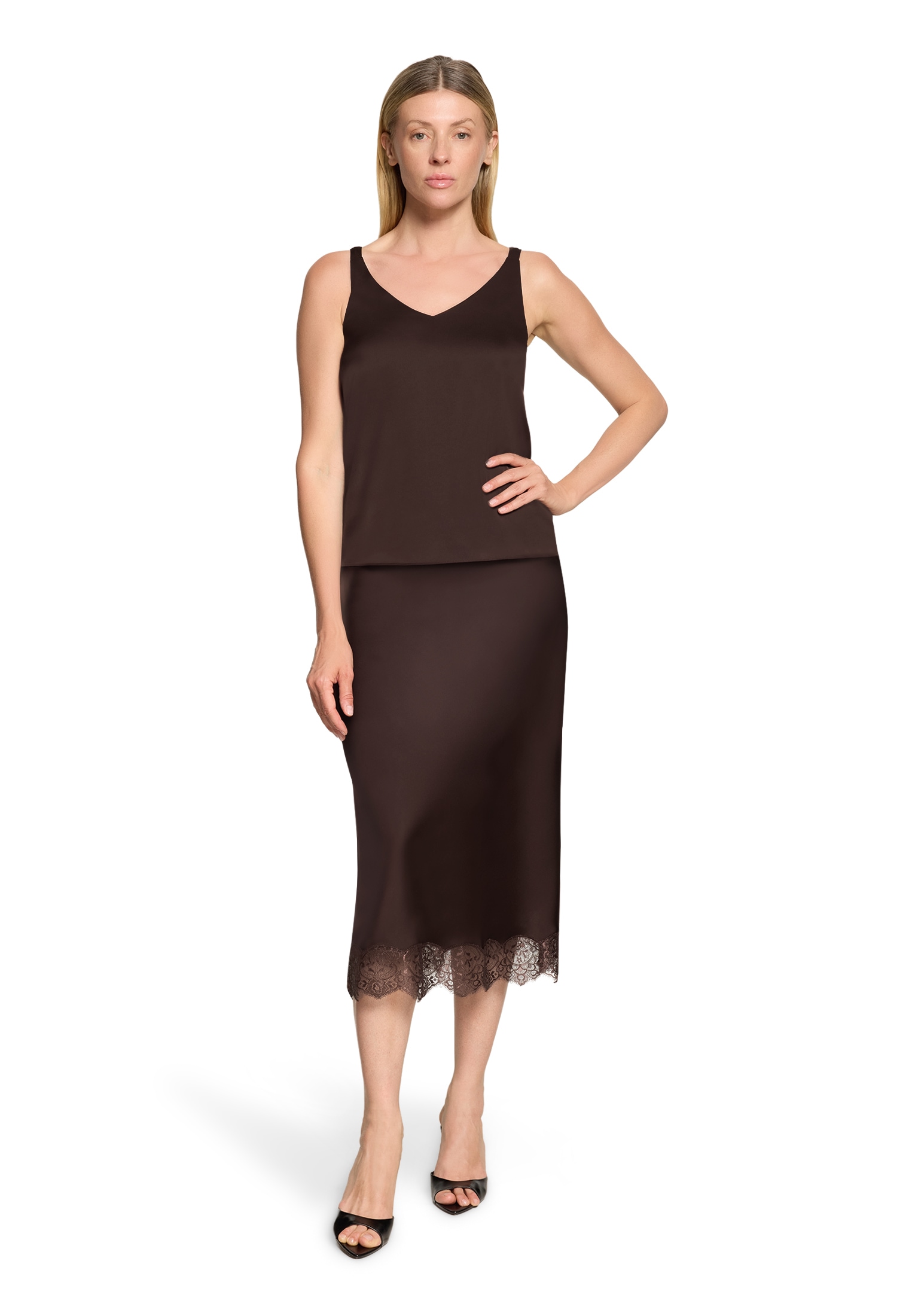 Vera Mont Satinbluse »Satin-Bluse mit V-Ausschnitt«