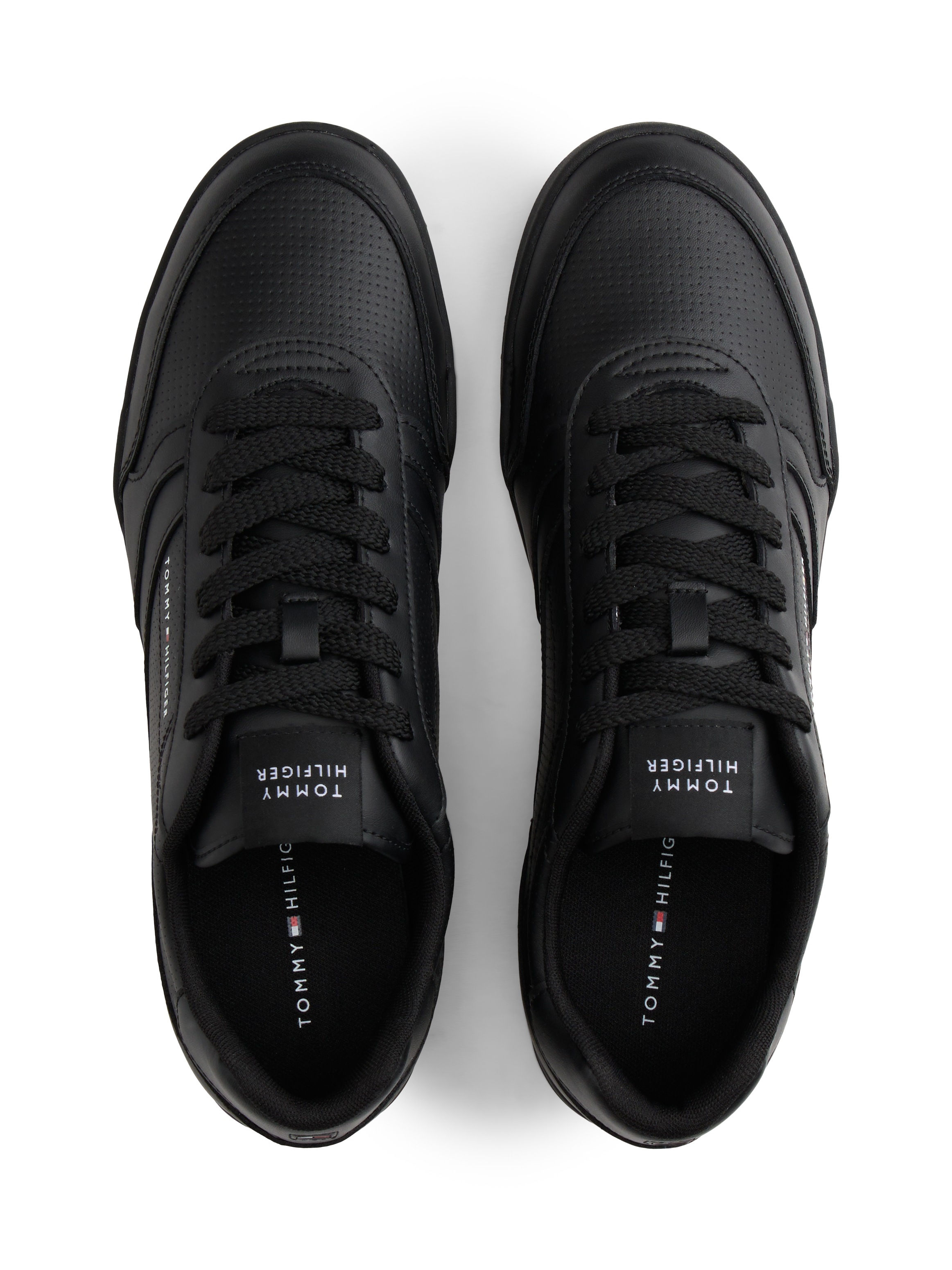 Tommy Hilfiger Sneaker »LOPRO CUP LEATHER«  , Freizeitschuh, Halbschuh, Schnürschuh mit effektvollen Ziernähten