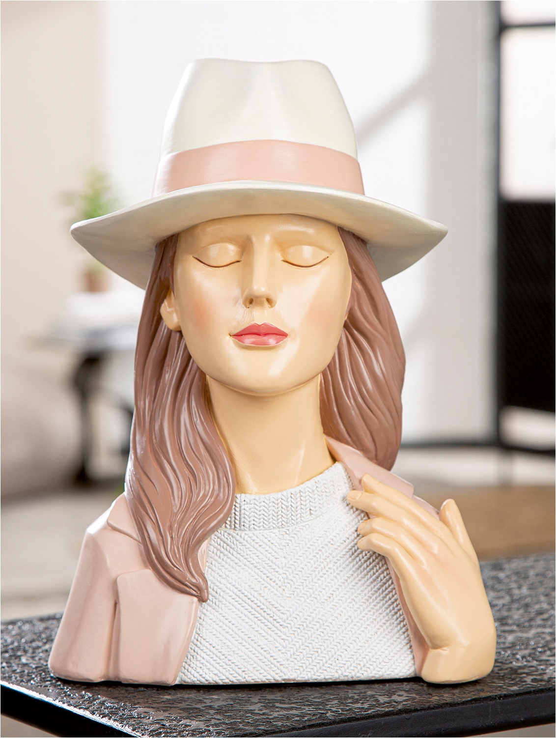 GILDE Skulptur »Figur Frau Lady Adeline weiß« elegante Dame Abendkleid Modefigur Dekoskulptur Wohnaccessoire